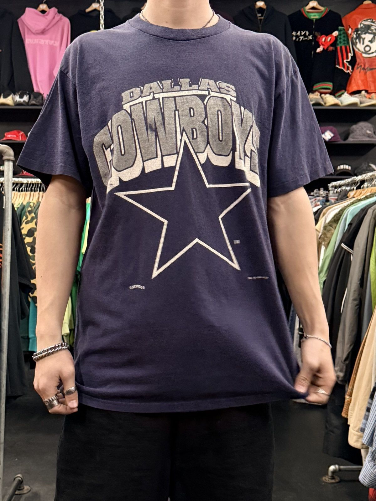 Vintage Vintage navy blue cowboys tee Size US L / EU 52-54 / 3 - 1 Thumbnail