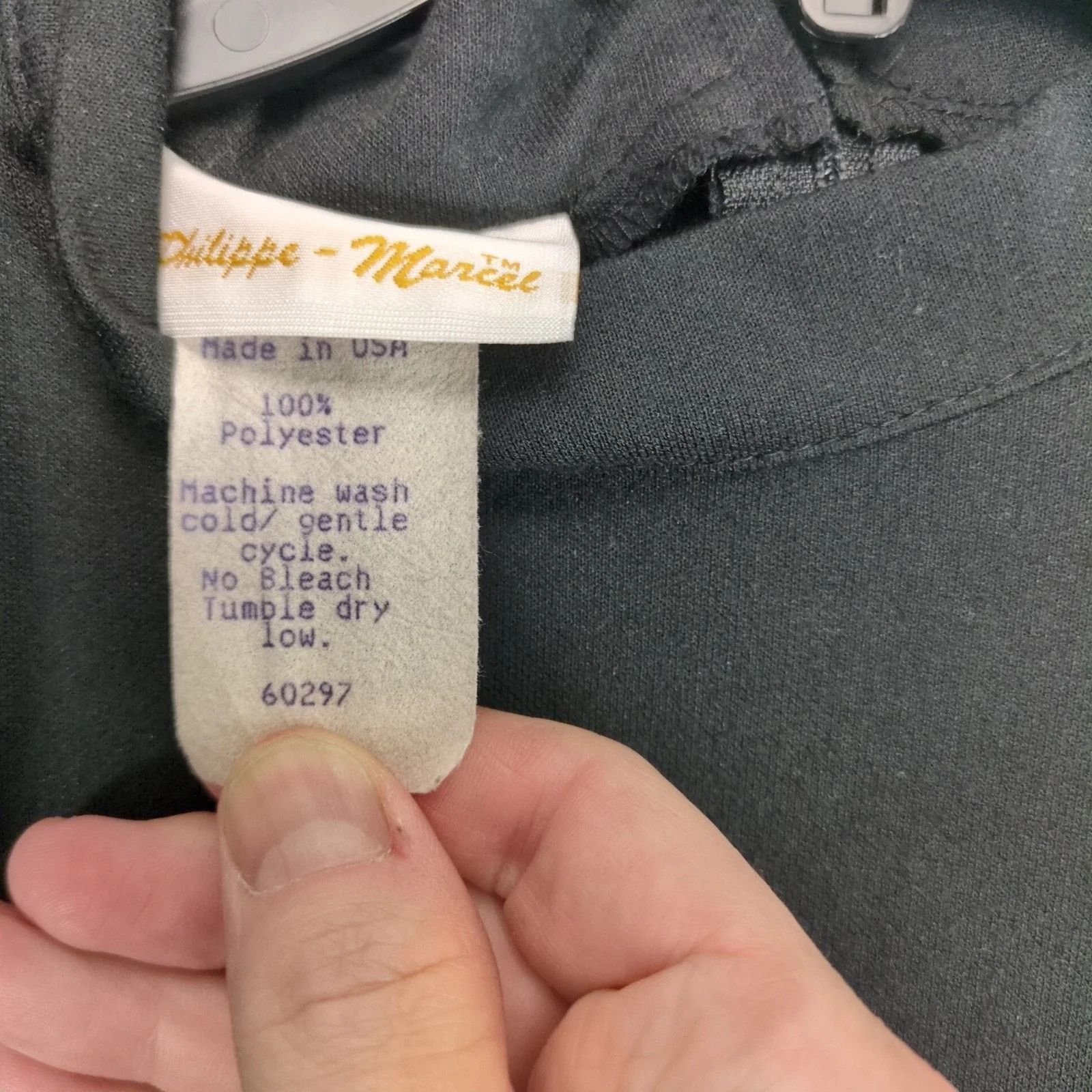 Vintage Philippe-Marcel Black Midi Secretary Day Dress Sz 8 Mockneck Size M / US 6-8 / IT 42-44 - 3 Thumbnail