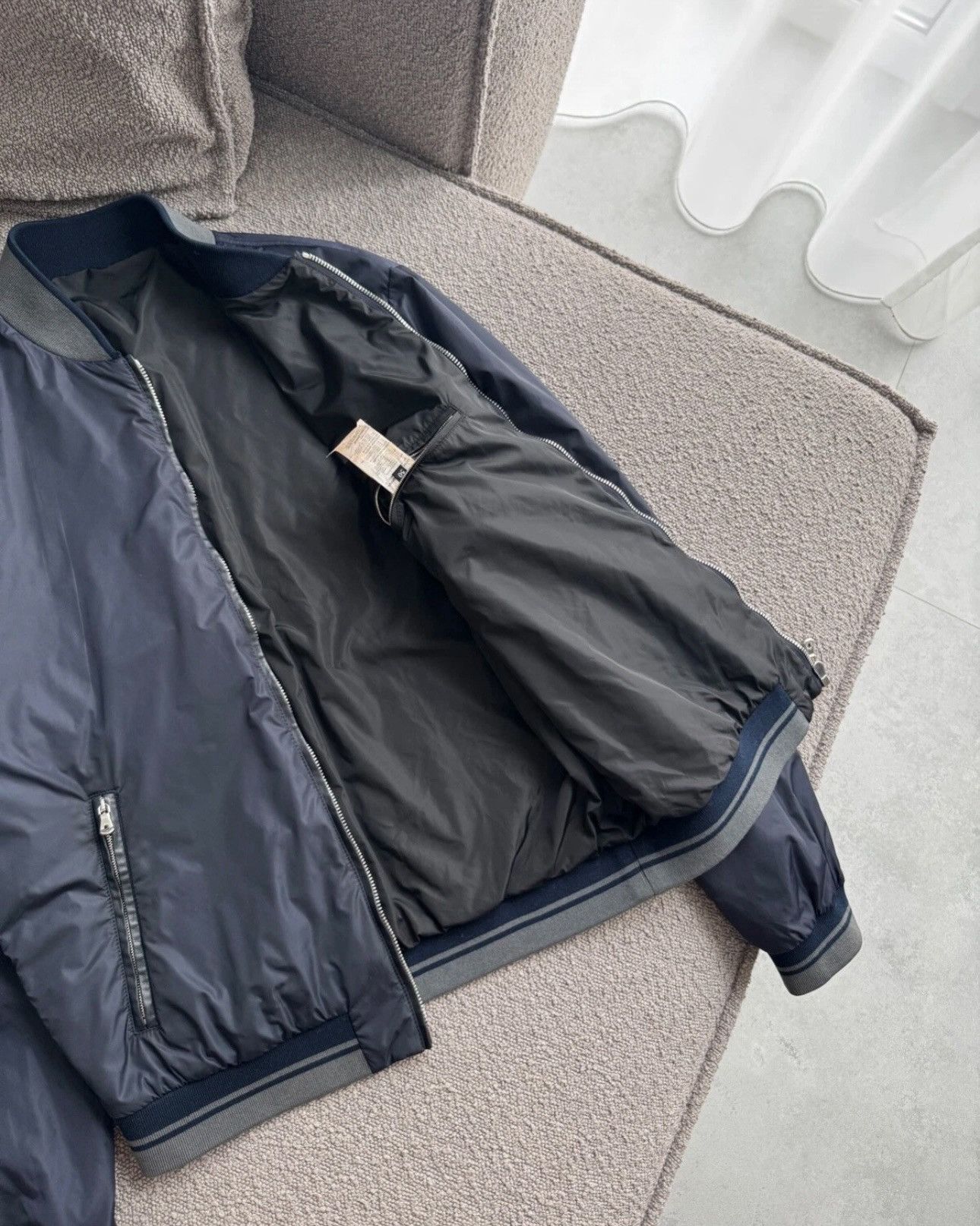 Dolce & Gabbana Men's DOLCE&GABBANA Luxury Bomber Jacket Navy RARE 50 US40 M Size US M / EU 48-50 / 2 - 6 Thumbnail