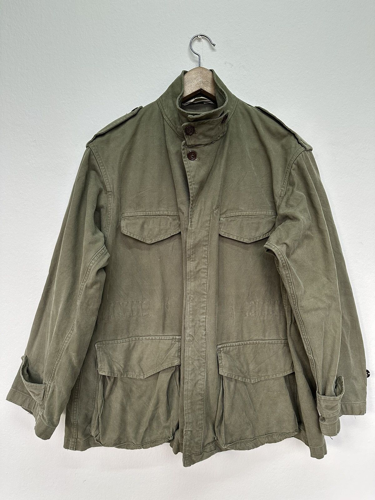 Vintage True Vintage Circa 50s France Armee OG Military Jacket Size US L / EU 52-54 / 3 - 1 Thumbnail