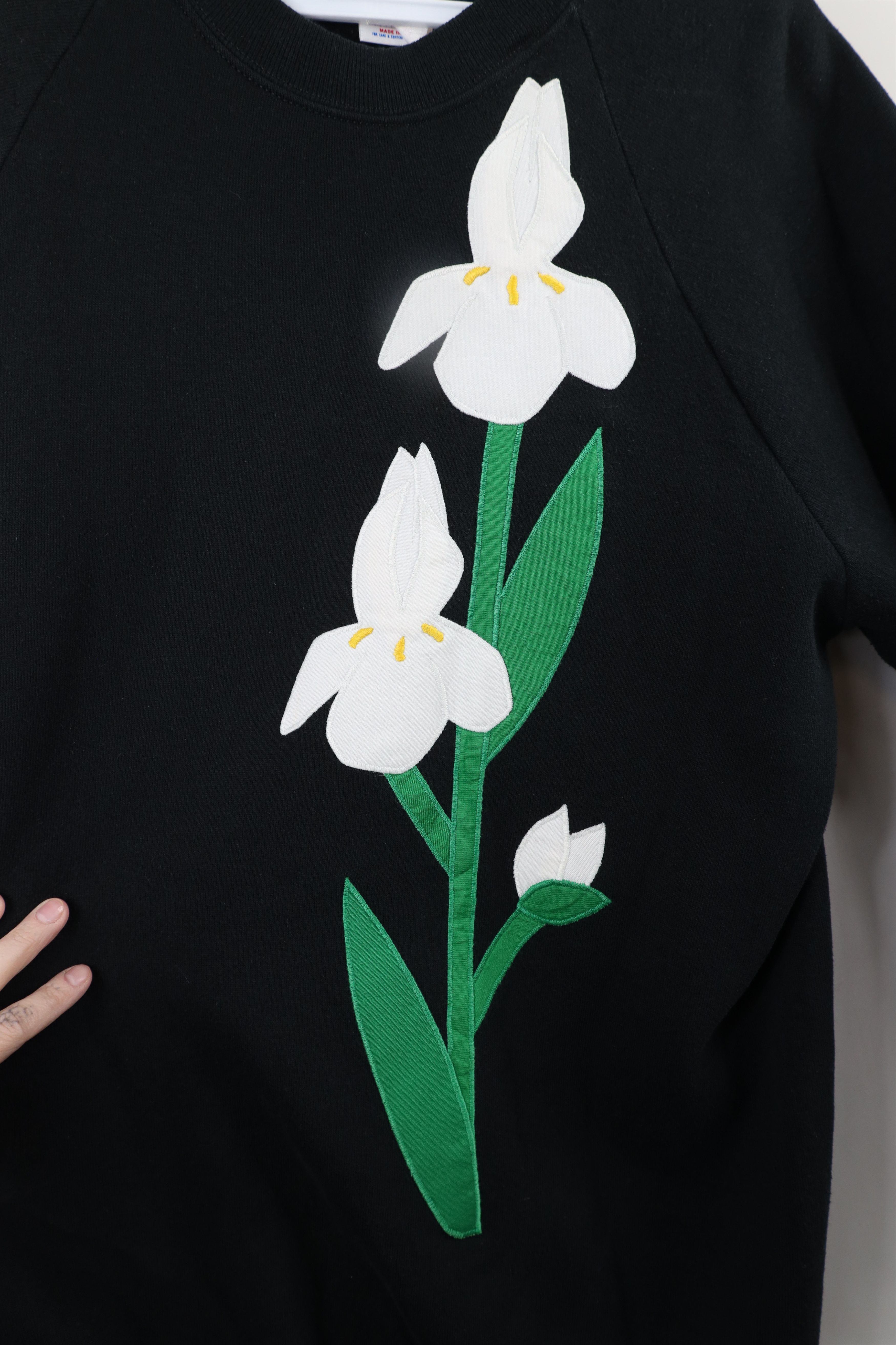 Vintage Vintage 90s Streetwear Flower Floral Crewneck Sweatshirt USA Size L / US 10 / IT 46 - 4 Thumbnail