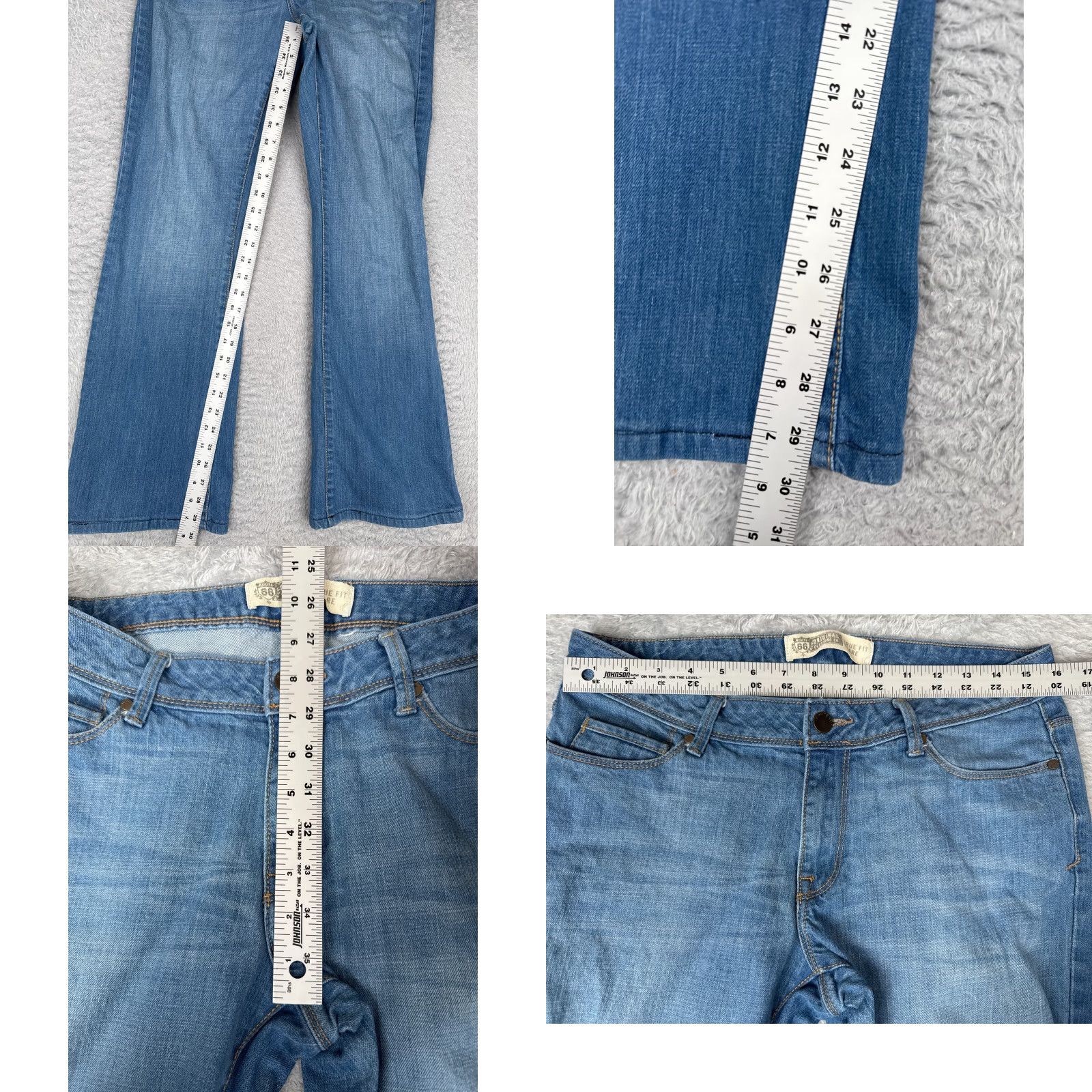 Route 66 Route 66 Jeans Juniors 9 Blue Denim True Fit Flare Mid Rise Cotton Blend 31x30 Size 30" / US 8 / IT 44 - 8 Thumbnail