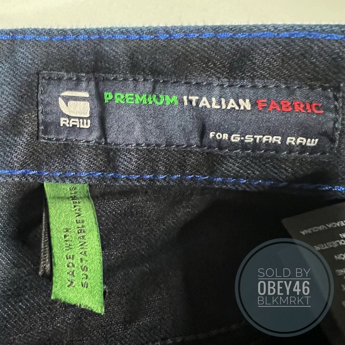 G-Star G Star Raw 3301 Slim Selvedge Worn in Bleak Jeans Size US 32 / EU 48 - 5 Thumbnail