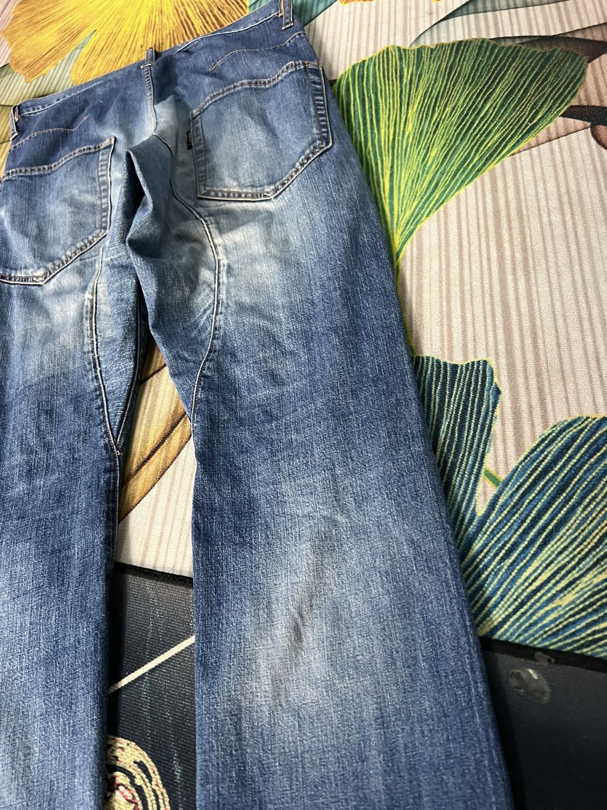 CABANE de ZUCCa Vintage Cabane De Zucca Patchwork Selvedge Mud Wash Jean Size US 30 / EU 46 - 17 Thumbnail