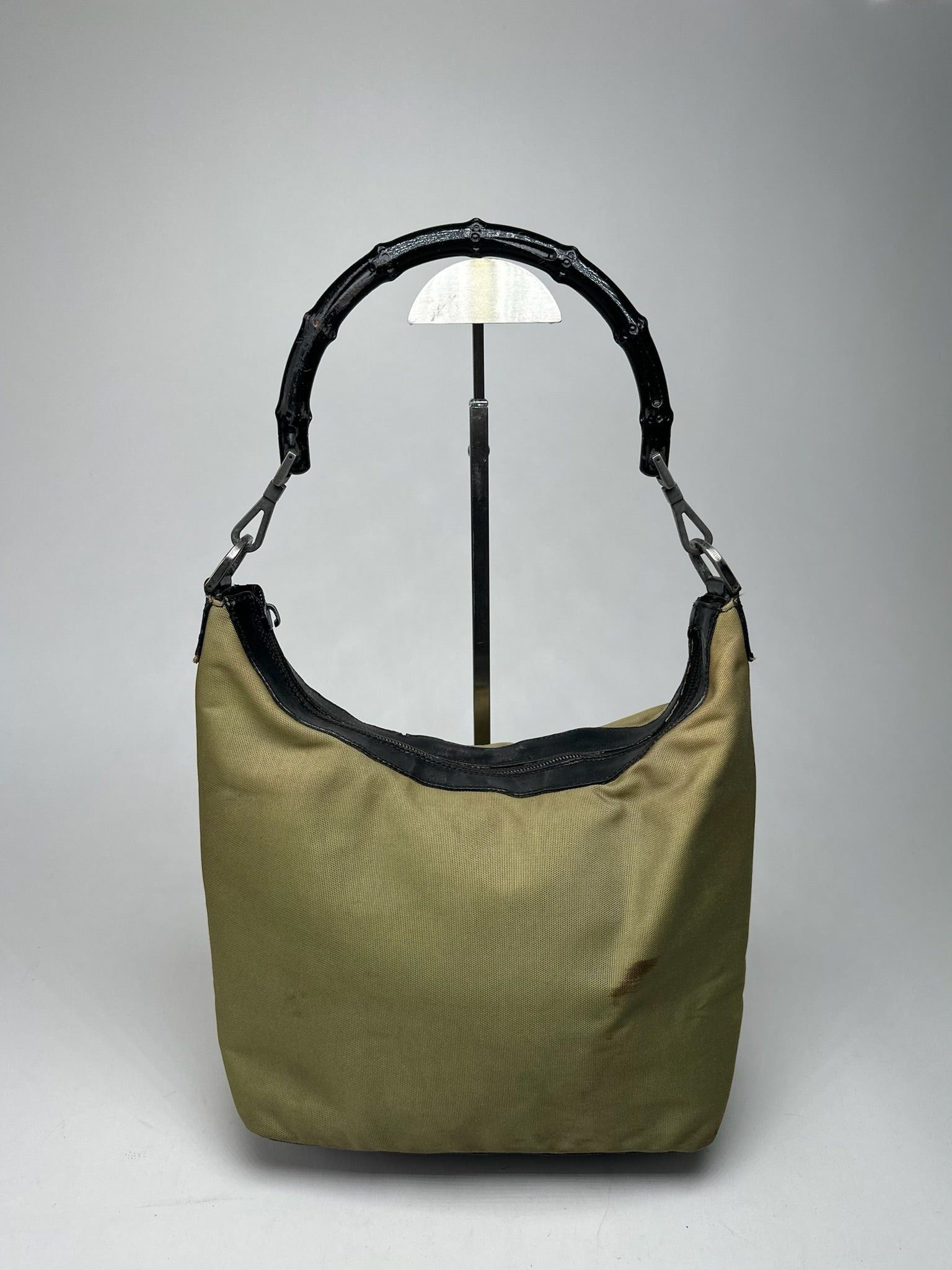 Gucci Vintage polyester leather bamboo top handle bag Size ONE SIZE - 1 Thumbnail