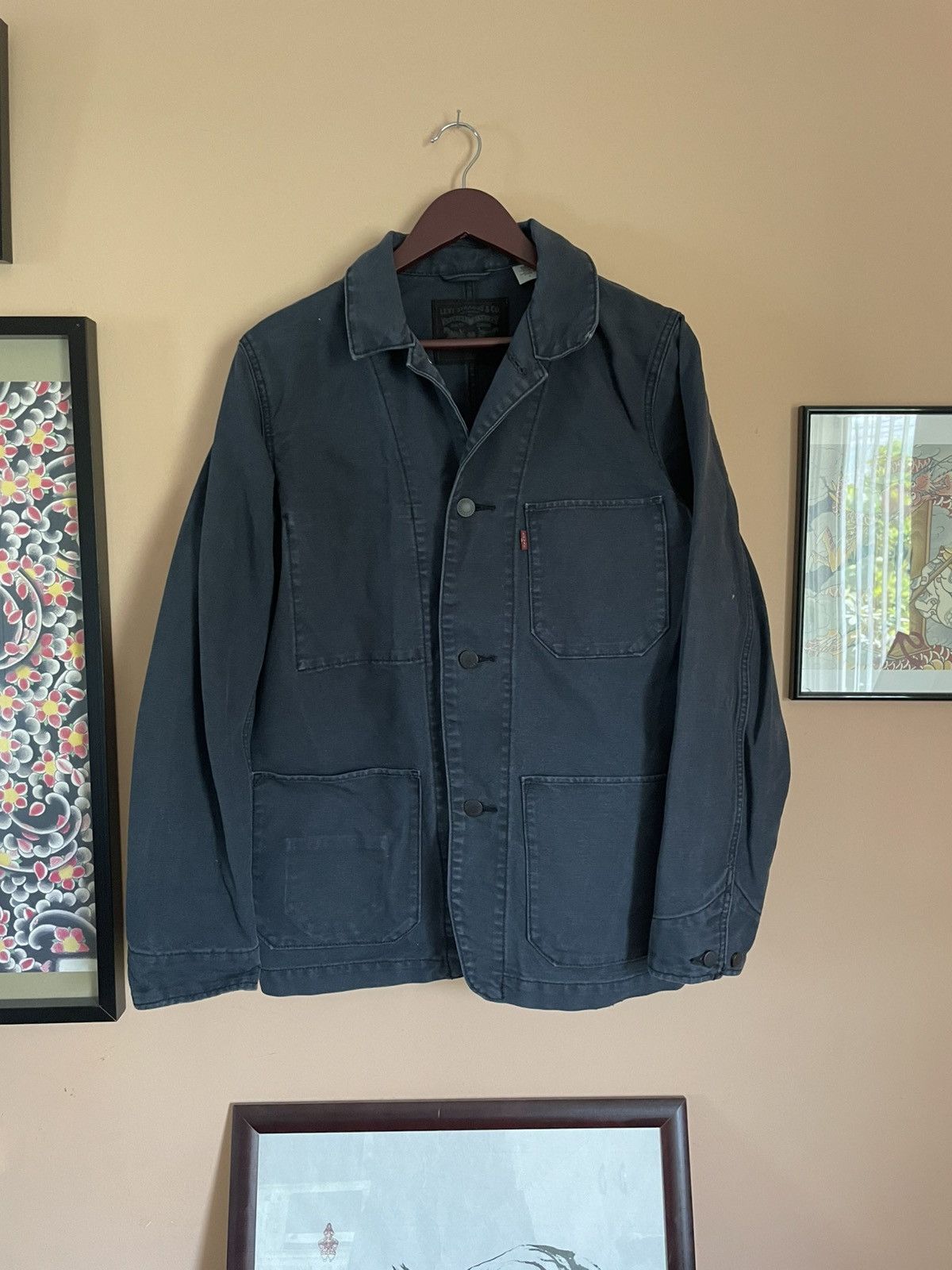 Levi's Levi’s Black Label stone washed chore jacket in denim Size US M / EU 48-50 / 2 - 2 Thumbnail