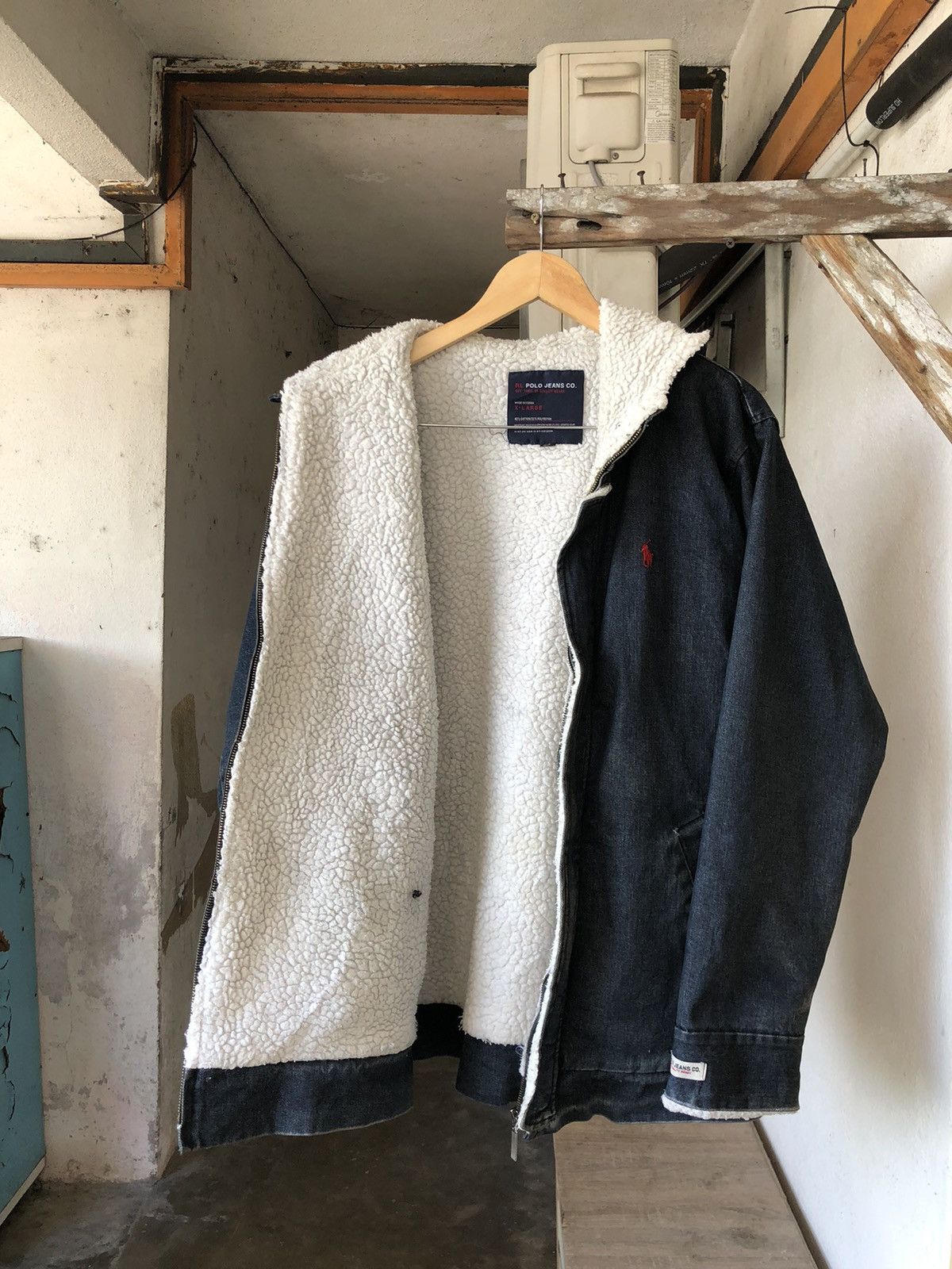 Polo Ralph Lauren Vintage Polo Ralph Lauren Denim Sherpa Jacket With Hoodie Size US XL / EU 56 / 4 - 3 Thumbnail