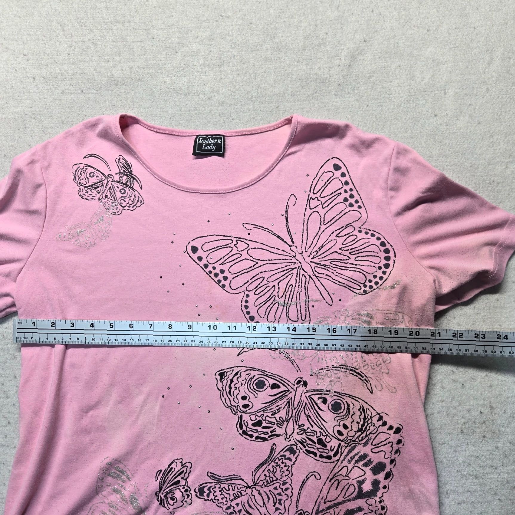Pinko VINTAGE Southern Lady Pink Pullover Blouse Shirt Butterfly Embroidery Women's XL Size XL / US 12-14 / IT 48-50 - 4 Thumbnail