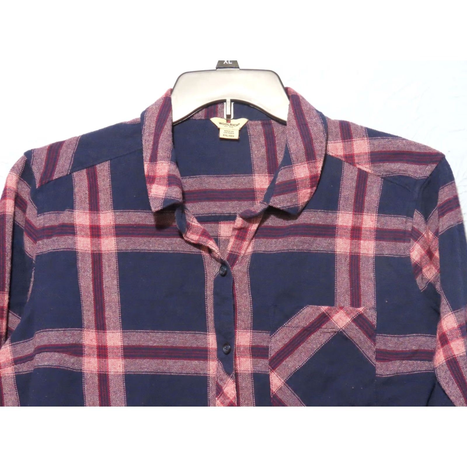 Vintage Woolrich Shirt Women 2XL Purple Plaid Flannel Button-Up Long Sleeve Collared Woolrich 100% Cotton Regular Fit Vintage No Size XXL / US 16-18 / IT 52-54 - 3 Thumbnail