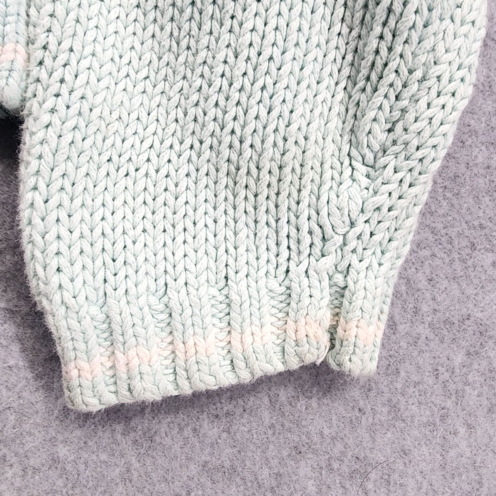 Vintage VINTAGE Cristina Knit Pullover Sweater Medium Sea Green Distressed Women M Green Pullover Knit Sweater Mens Womens Boys Girls Size M / US 6-8 / IT 42-44 - 2 Thumbnail