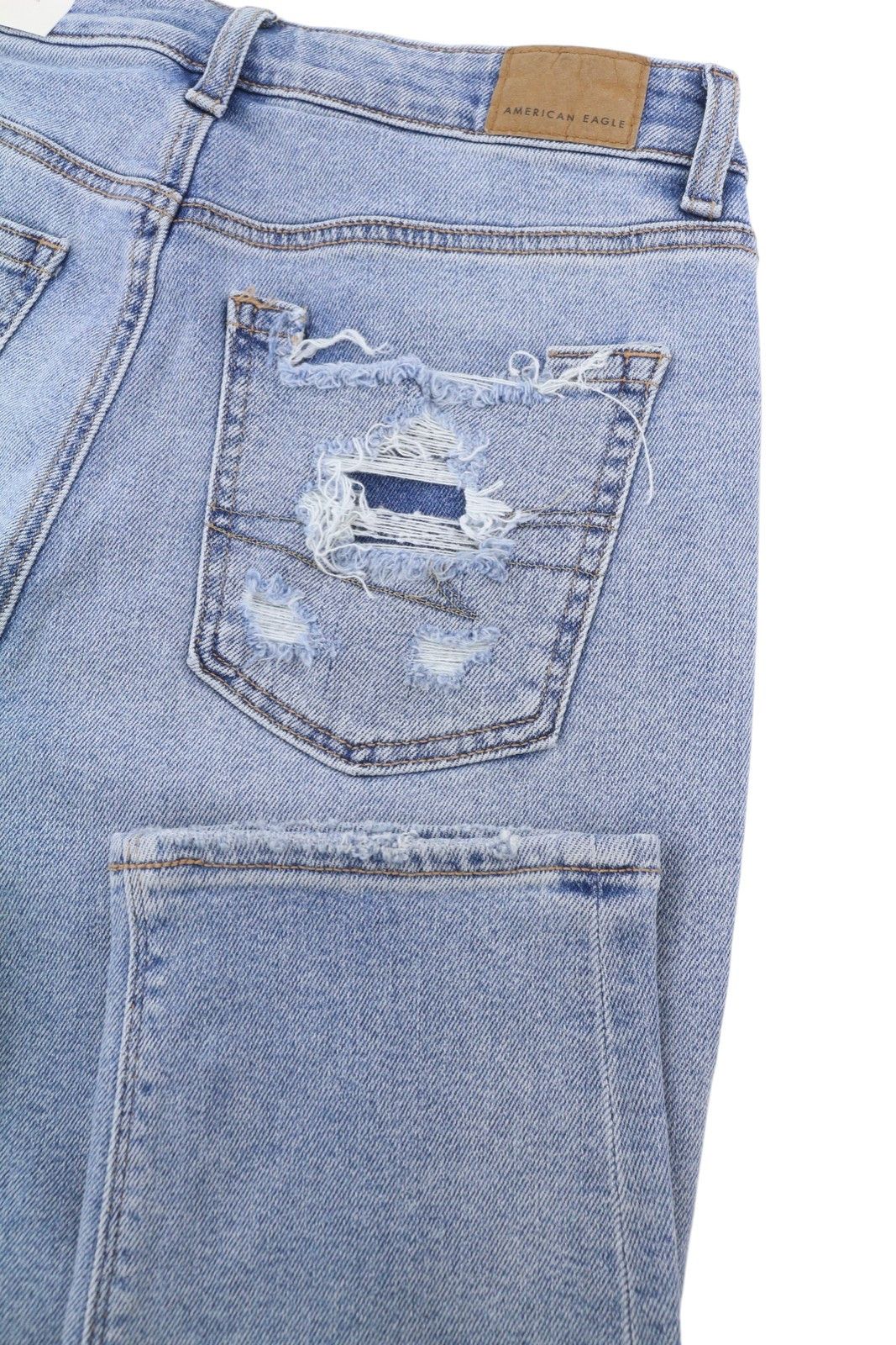 American Eagle Outfitters MOM W27 Blue Path Distress Jeans 88971 Size 27" / US 4 / IT 40 - 5 Thumbnail