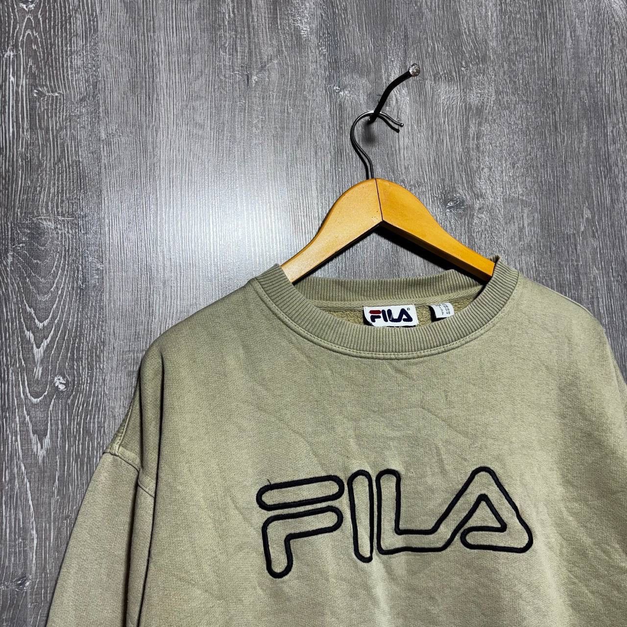 Fila Vintage 90s Fila Beige Sweatshirt Big Logo Y2K Size US XL / EU 56 / 4 - 2 Thumbnail