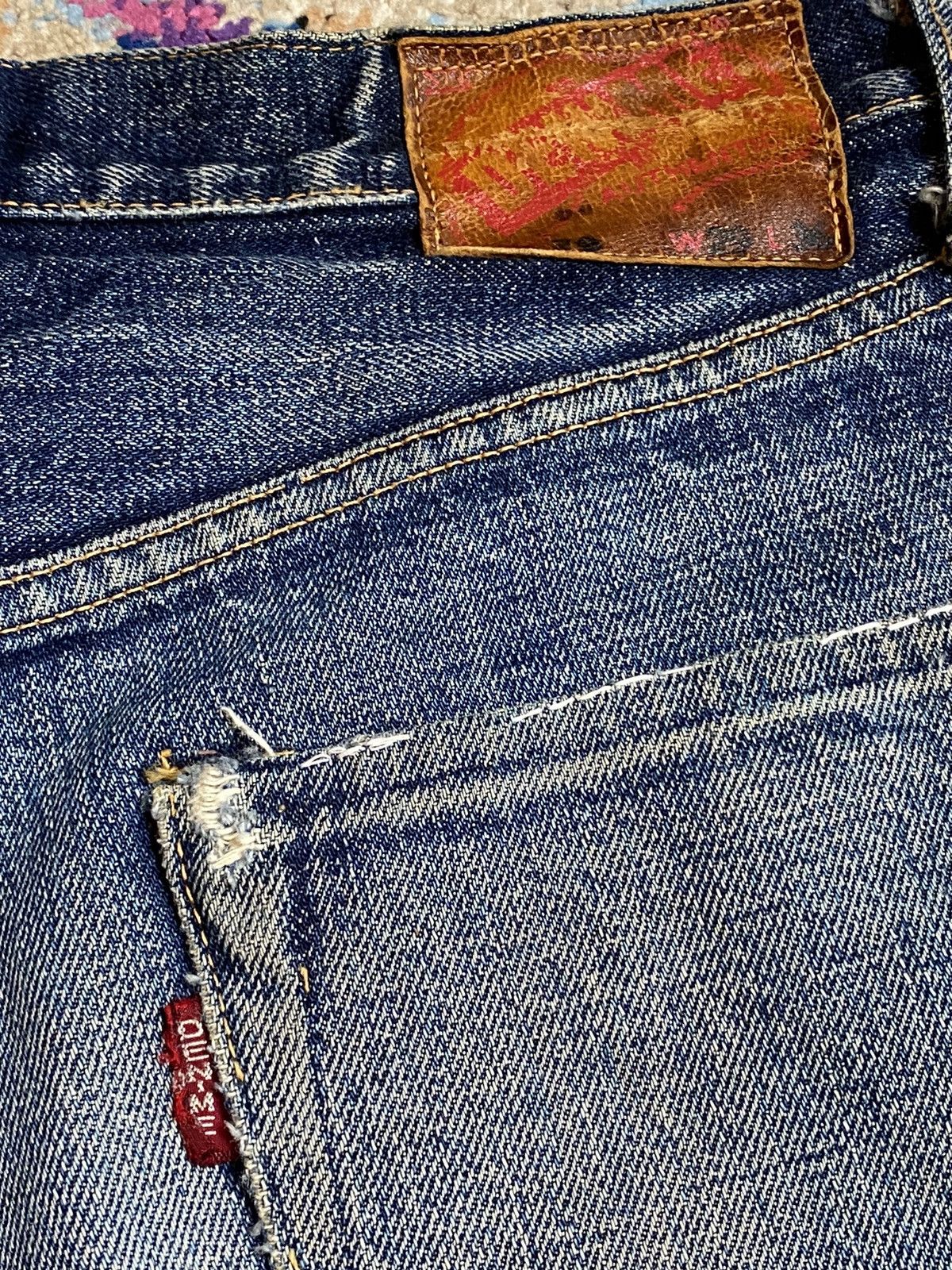 Denime × Vintage 90s Denime Orizzonti WWII 501 Style Hidden Rivette Jeans Size US 28 / EU 44 - 7 Thumbnail