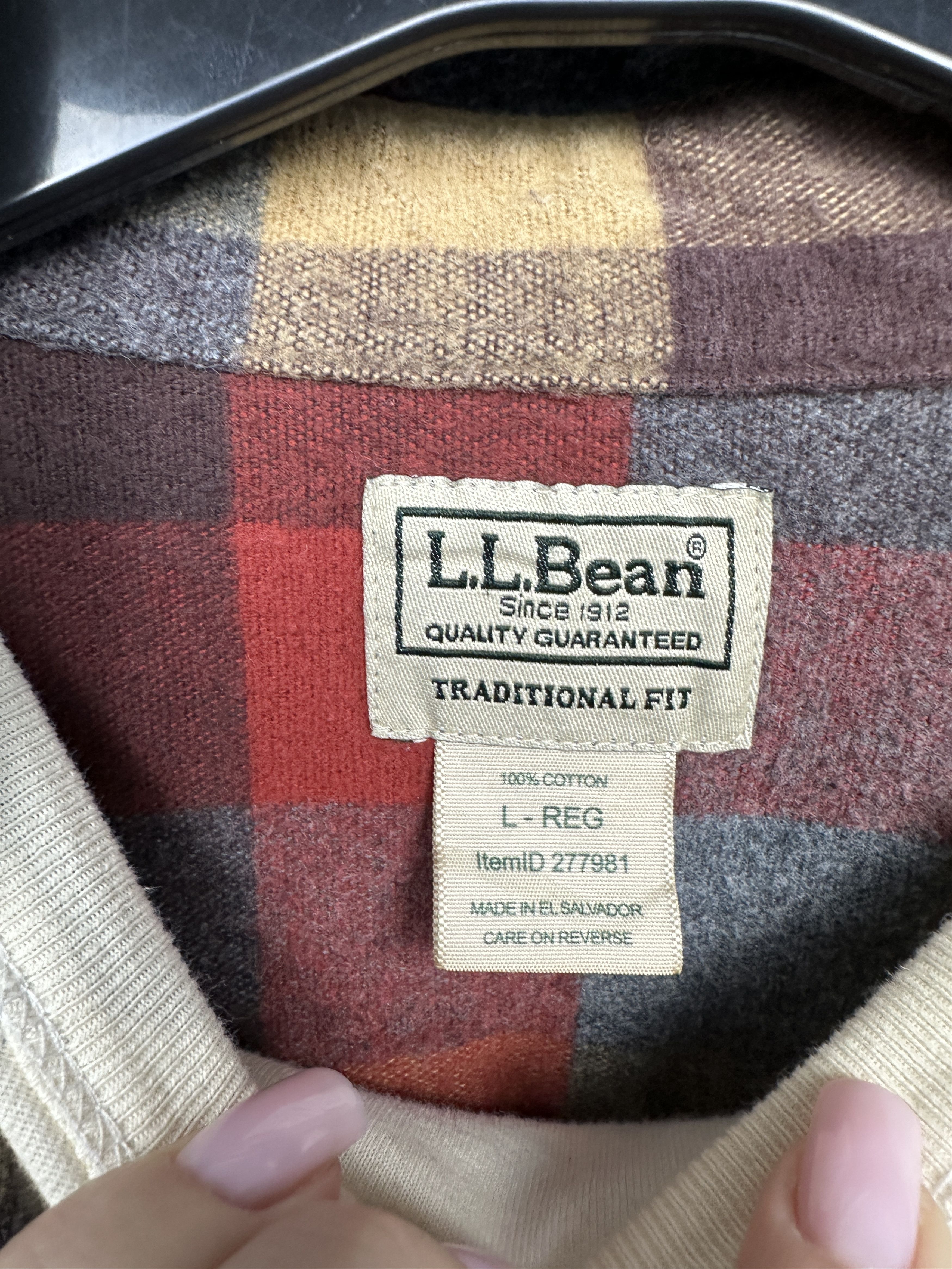 L.L. Bean L.L. Bean Vintage Mens Flannel Plaid Shirt Size US L / EU 52-54 / 3 - 3 Thumbnail