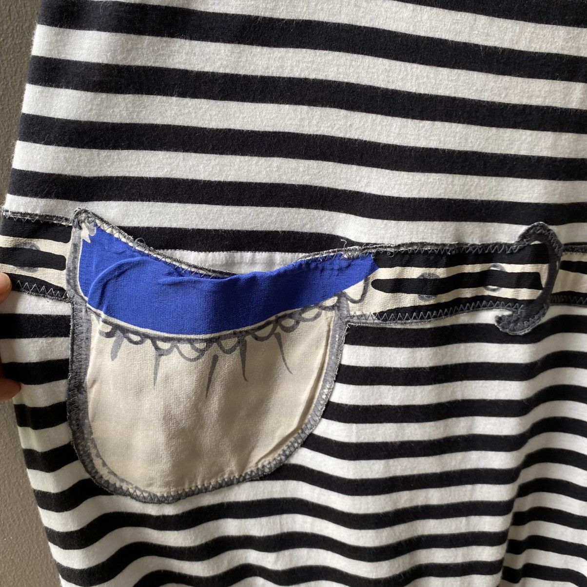 Tsumori Chisato Tsumori Chisato Striped Casual Dress with Contrast Pocket Size XS / US 0-2 / IT 36-38 - 8 Thumbnail