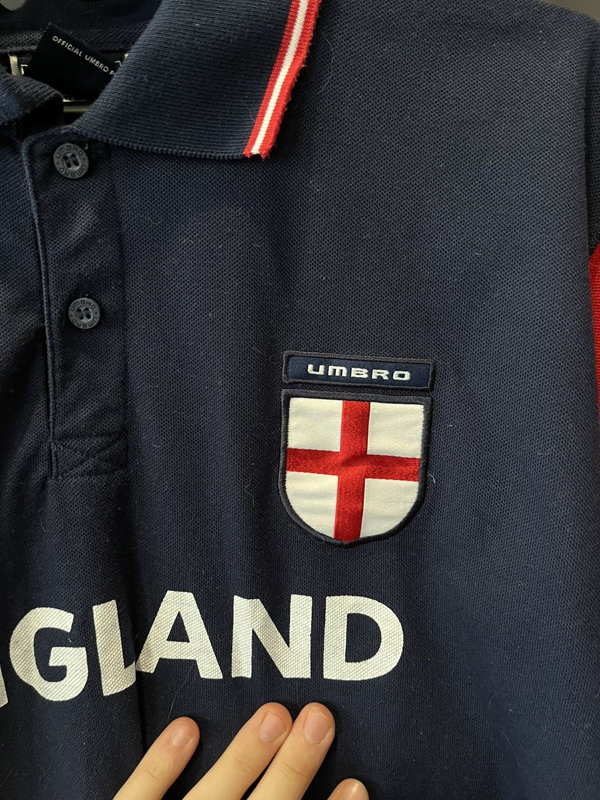 Umbro Vintage Umbro England soccer jersey polo size M Size US M / EU 48-50 / 2 - 4 Thumbnail