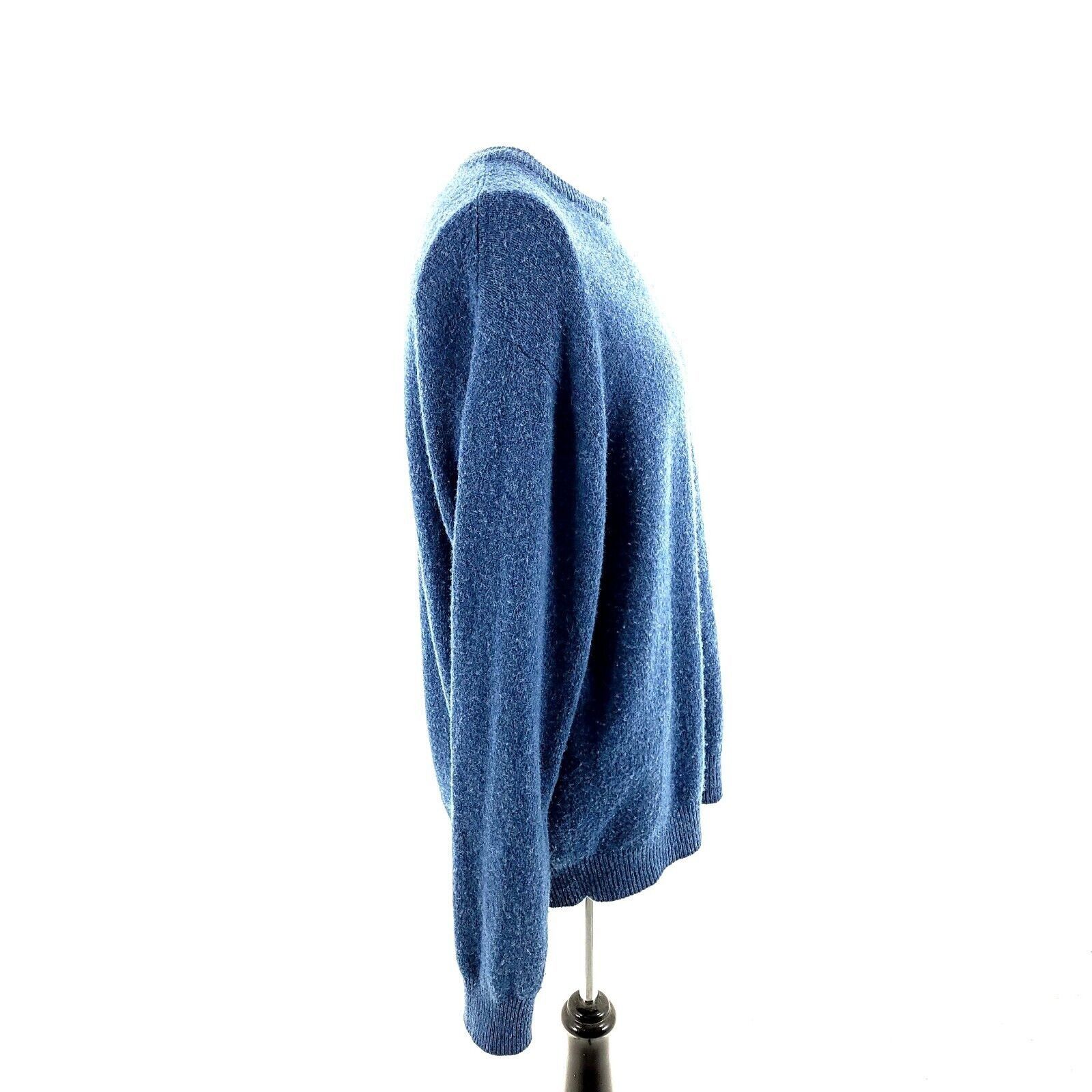 Jos. A. Bank Jos A Bank Executive Lambswool Nylon Blue Crew Neck Sweater Size US L / EU 52-54 / 3 - 5 Thumbnail