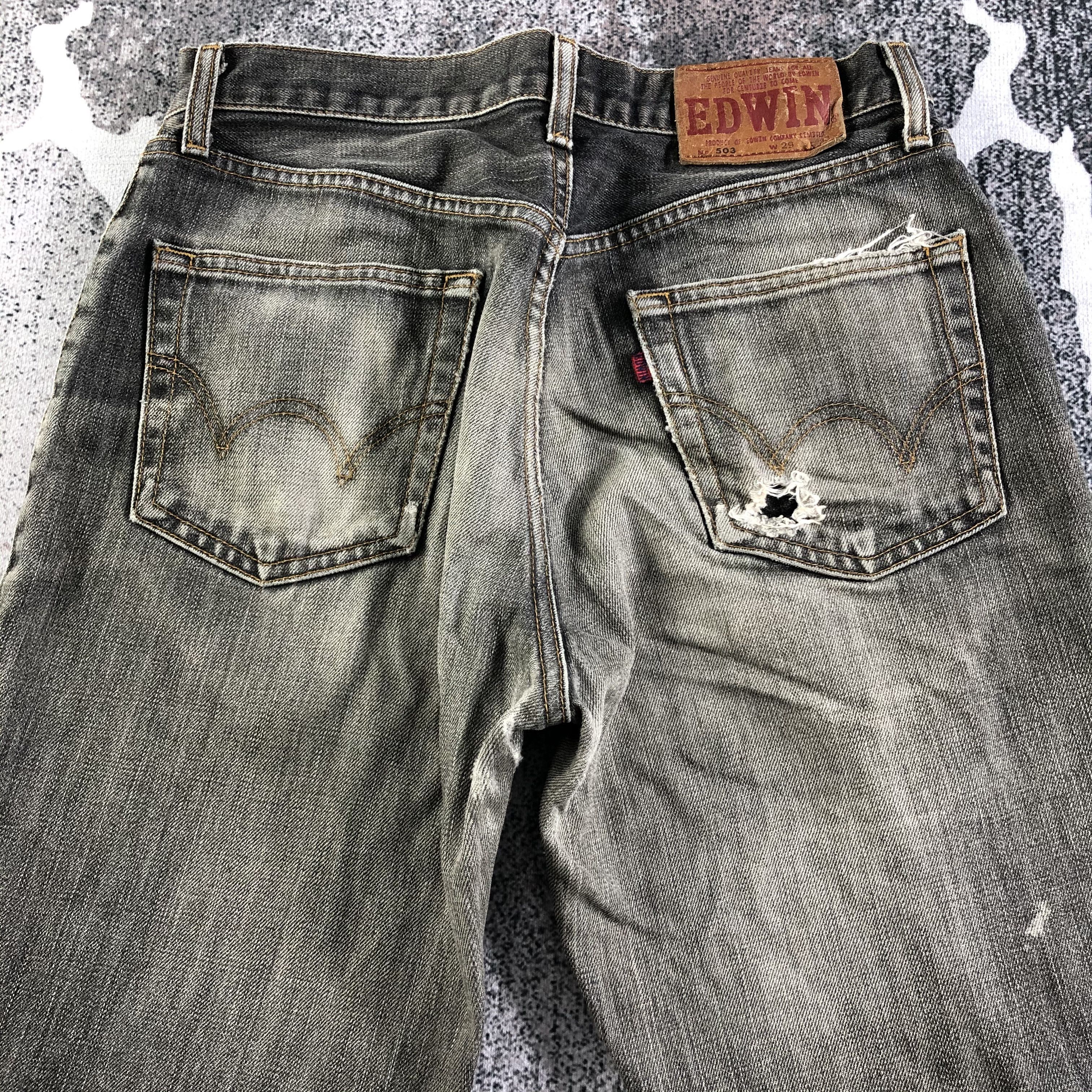 Edwin Vintage Edwin Jeans Faded Black Denim KJ2570 Size US 29 - 4 Thumbnail