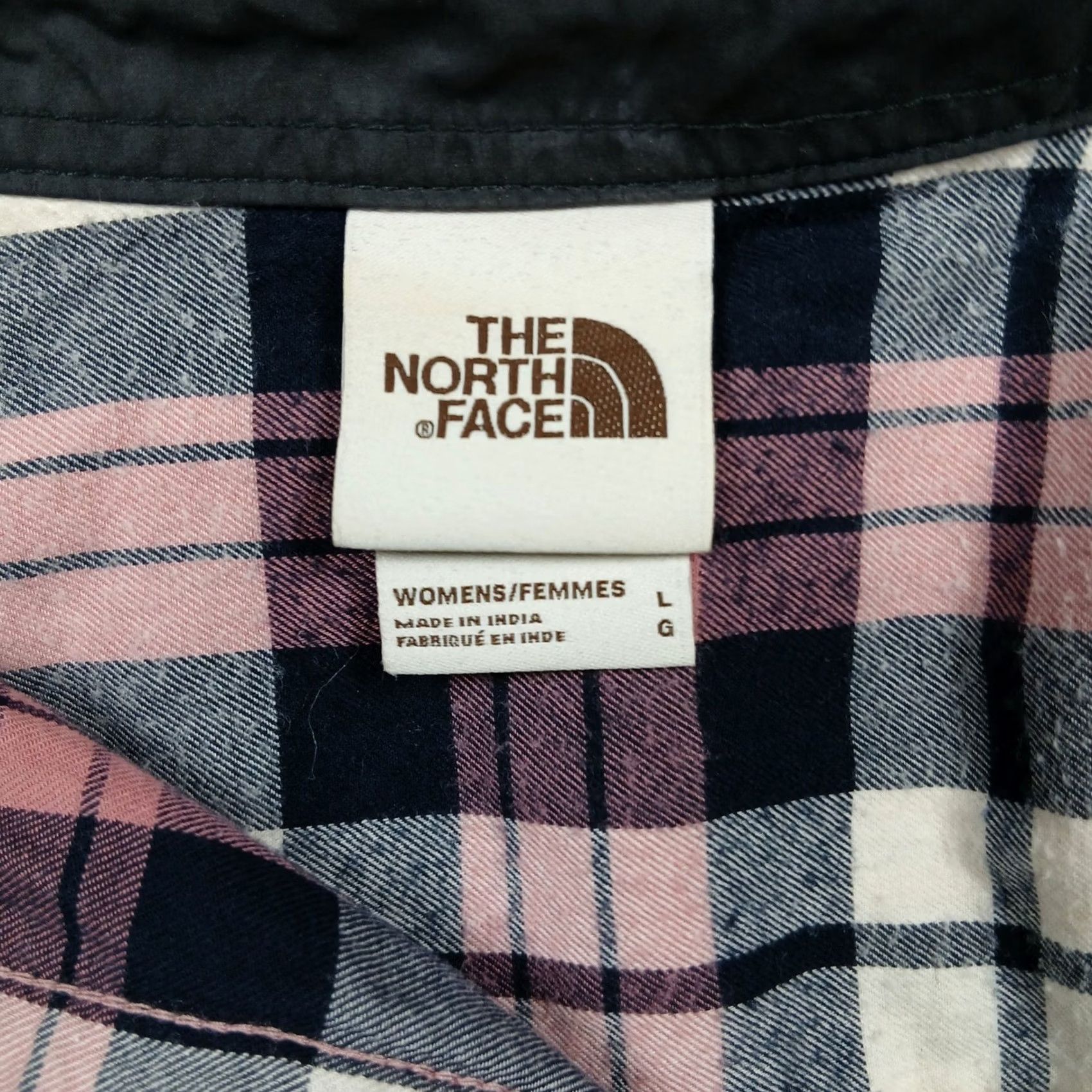 The North Face The North Face Women's Flannel Shirt L Pink Plaid Long Sleeve Button-Up Size L / US 10 / IT 46 - 3 Thumbnail