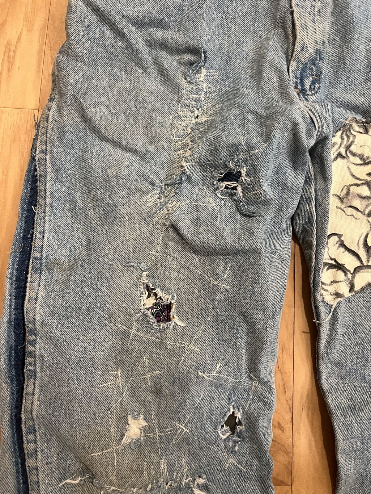 Vintage × Wrangler Vintage faded custom repaired Wrangler denim Size US 32 / EU 48 - 2 Thumbnail