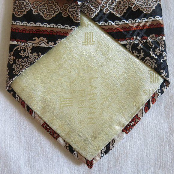 Lanvin Lanvin Multicolor Stripe 100% Silk Neck Tie Size ONE SIZE - 6 Thumbnail