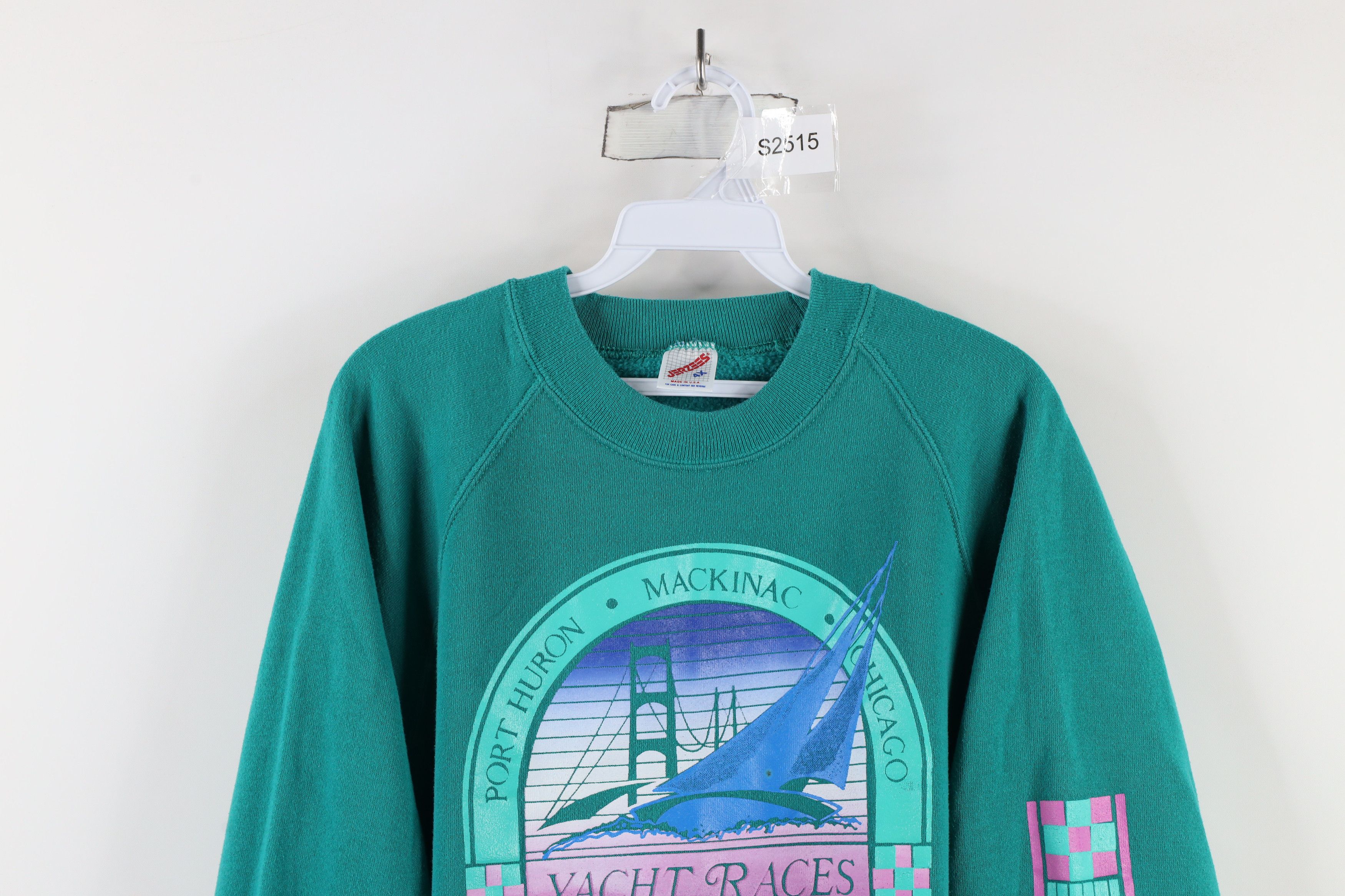 Vintage Vintage 80s Chicago Mackinac Yacht Races Sweatshirt USA Size US XXL / EU 58 / 5 - 2 Thumbnail