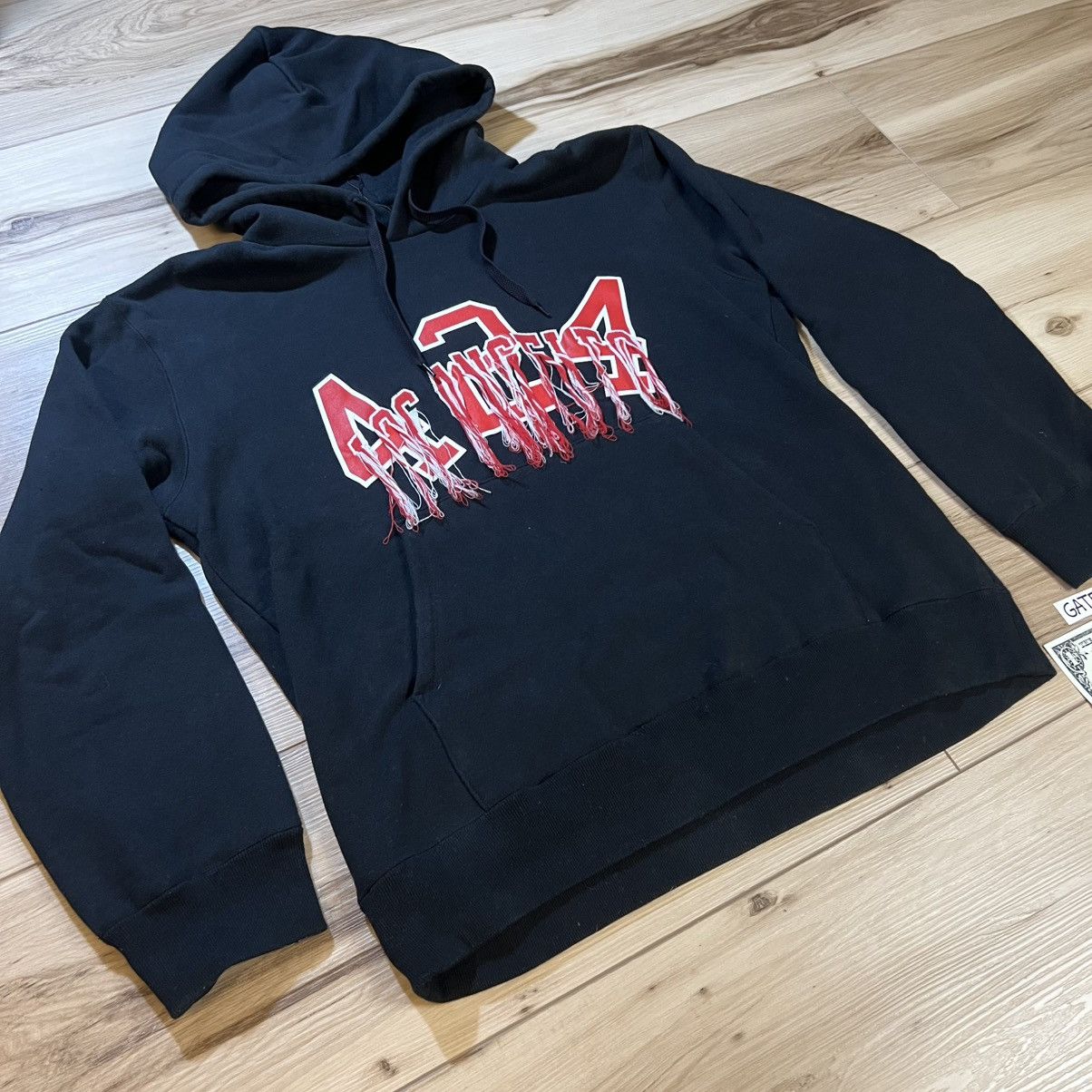424 424 x Doublet Fraying Fringe Logo Pullover Hoodie Size US M / EU 48-50 / 2 - 3 Thumbnail