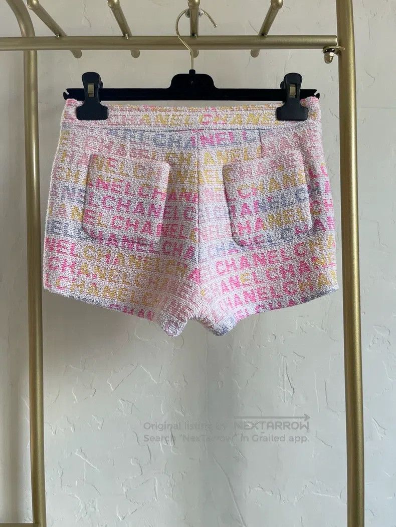 Chanel 24c pink logo shorts
