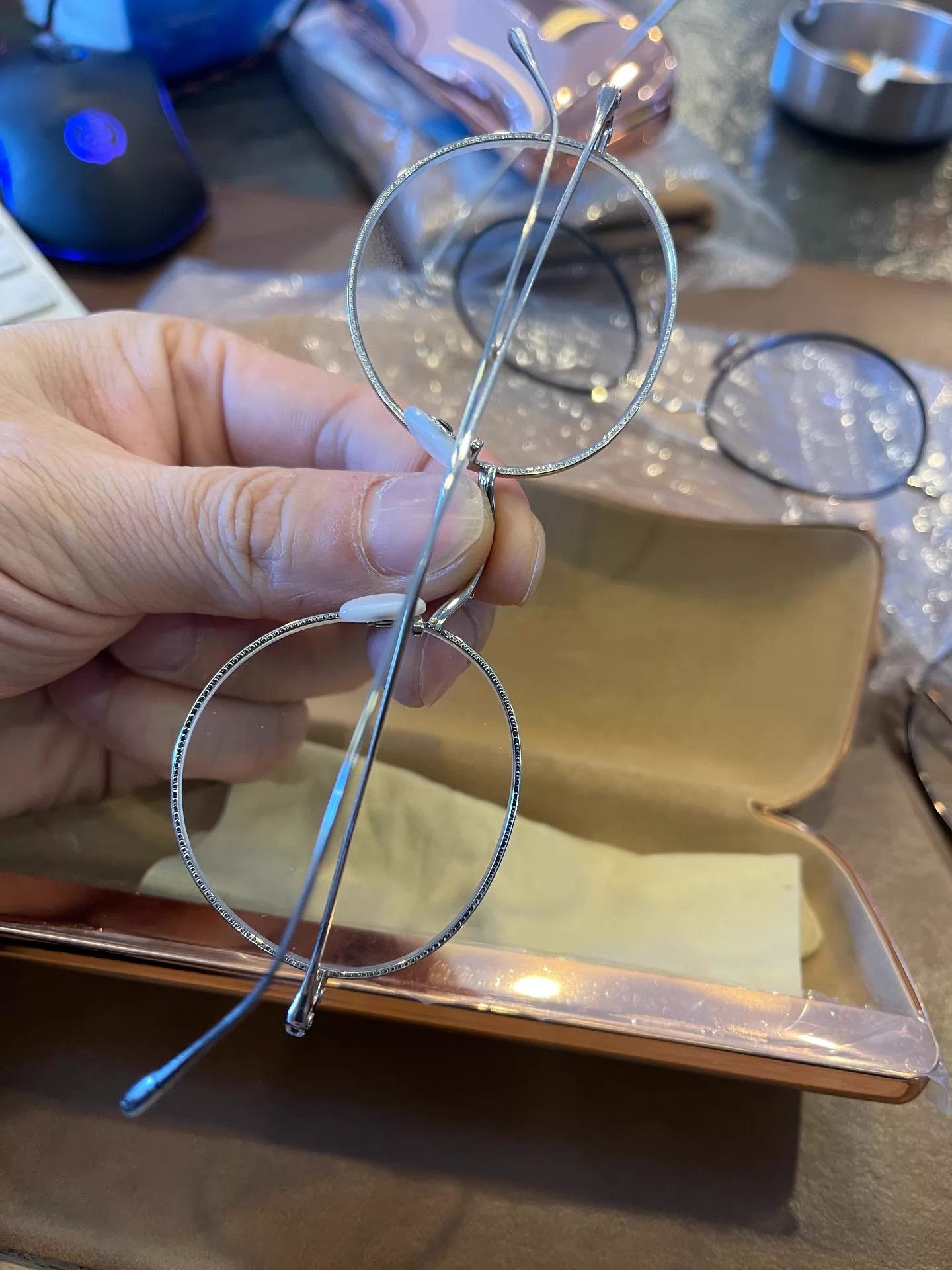 Eyevan 7285 EYEVAN NO5 1s Silver Japan-Made Acetate Frames New Size ONE SIZE - 5 Thumbnail
