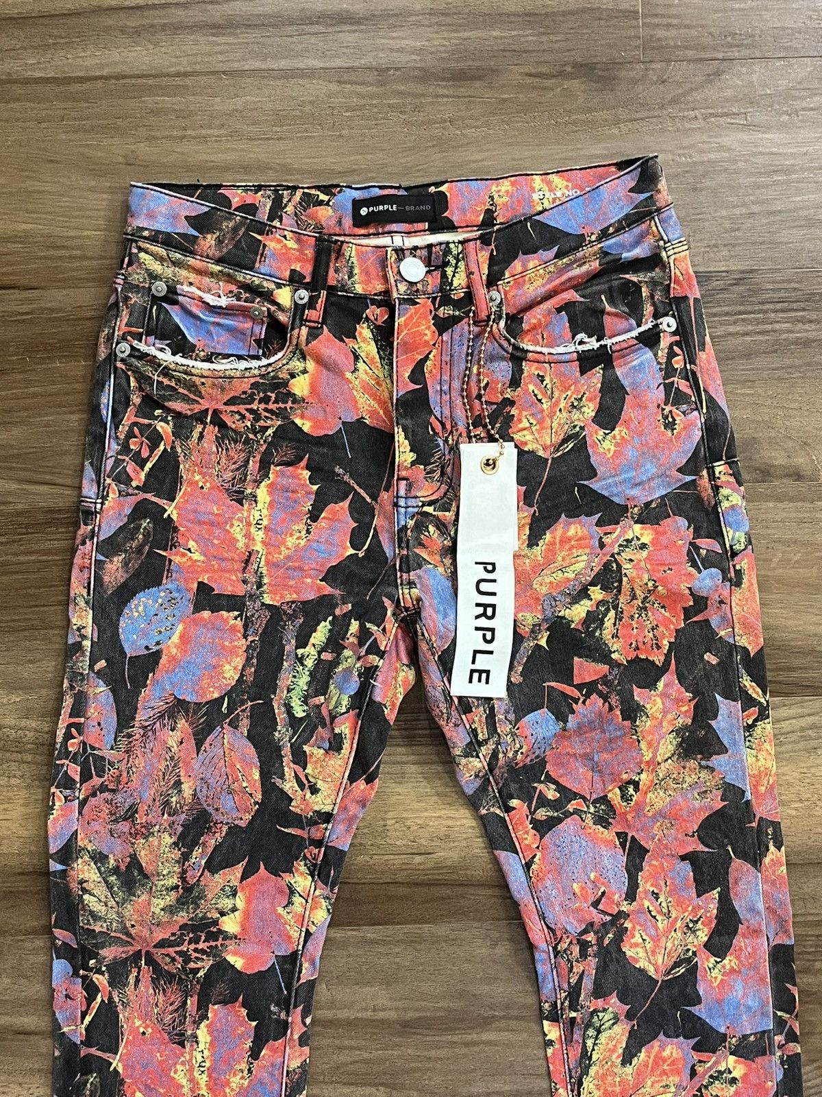 Purple Brand Size 30 burnt camo orange denim New Size US 30 / EU 46 - 3 Thumbnail