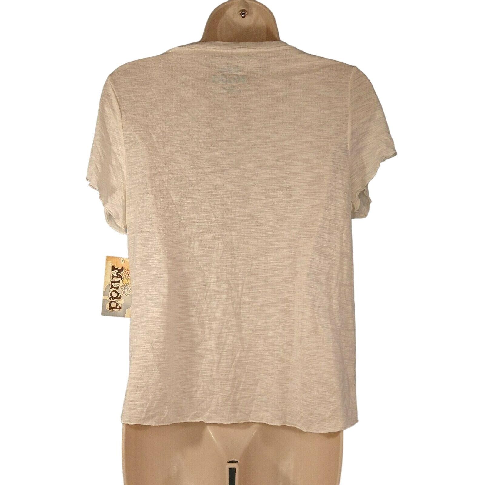 Other Mudd V-neck Top T-Shirt Beaded Women Size S Cream Multicolor Size S / US 4 / IT 40 - 4 Thumbnail