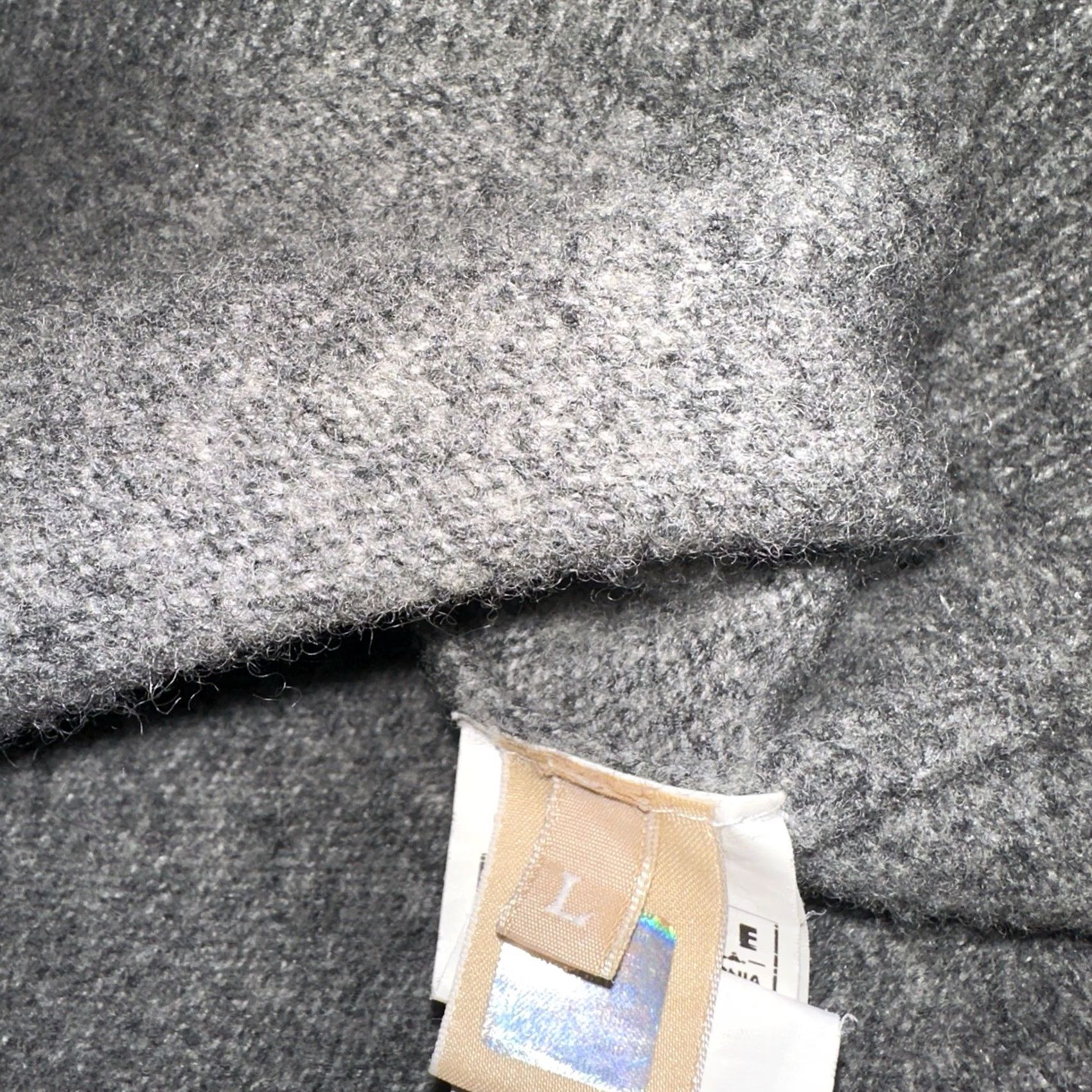 Vintage Galliano Sweater Womens Large Wool Preppy Cardigan Gray Black Size L / US 10 / IT 46 - 4 Thumbnail