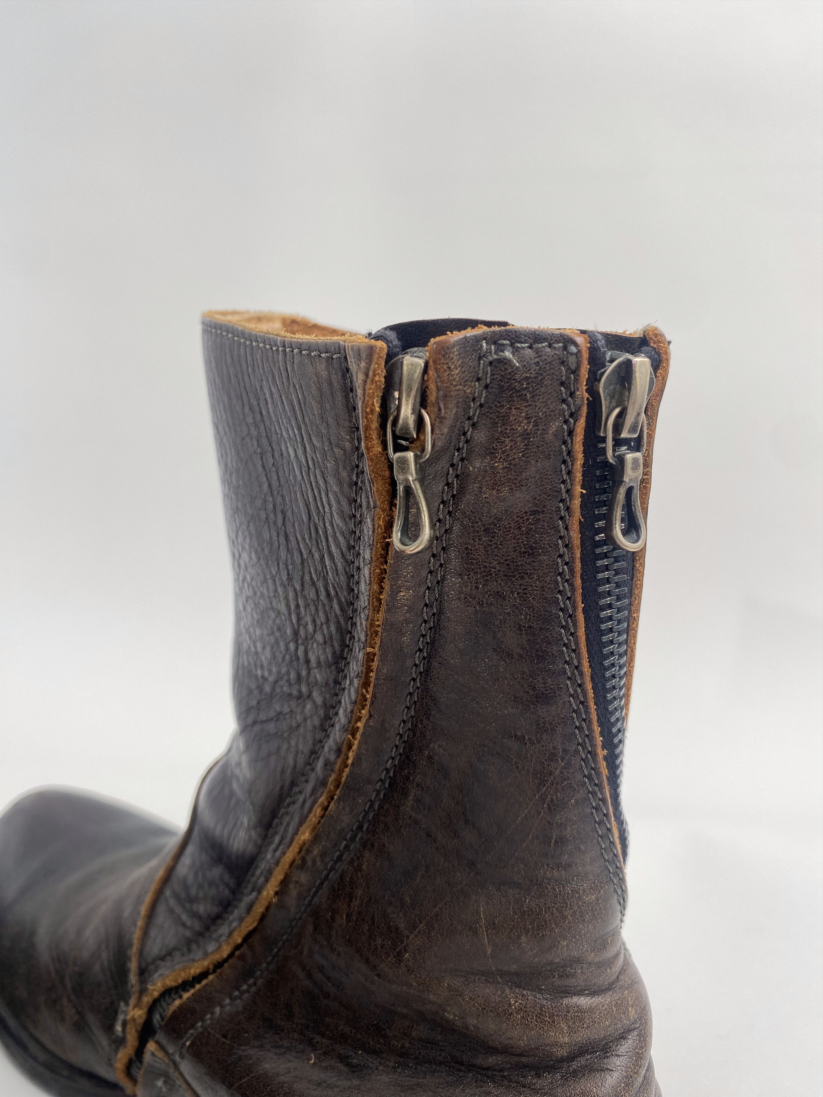 The Viridi-anne The Viridi Anne Leather Spiral Zip Boots Size US 10 / EU 43 - 9 Thumbnail