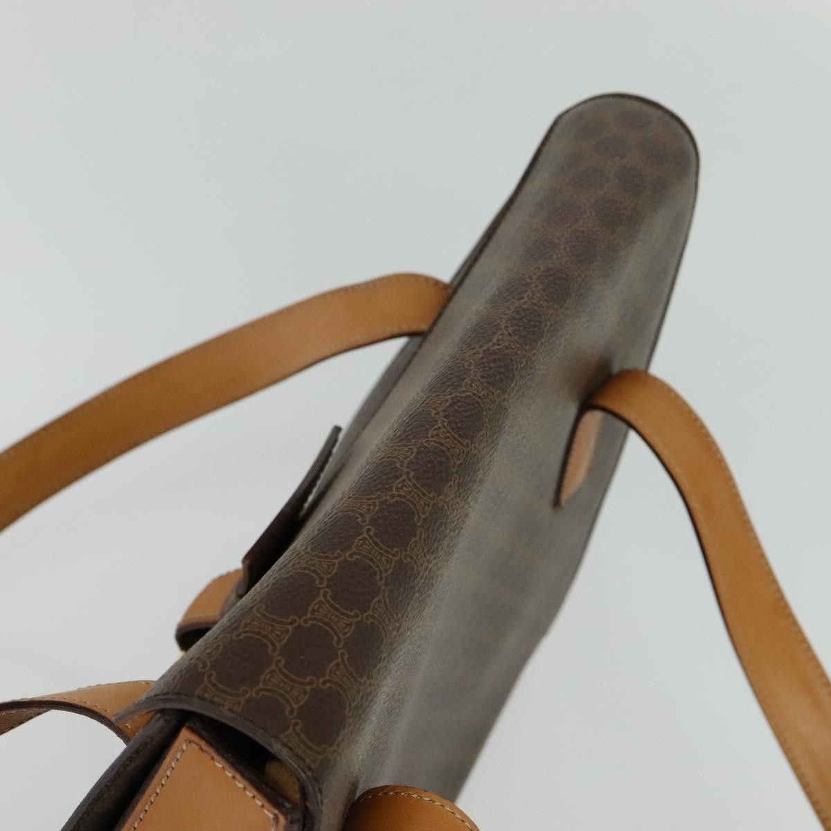 Celine CELINE Macadam Canvas Hand Bag Pvc Leather Brown Gold Size ONE SIZE - 6 Thumbnail