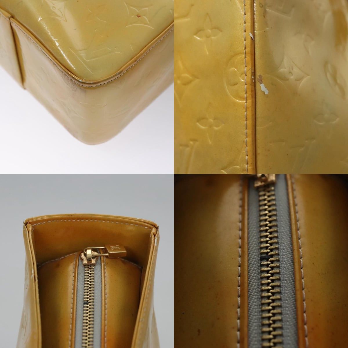 Louis Vuitton LOUIS VUITTON Monogram Vernis Columbus Tote Bag Gris M91028 Size ONE SIZE - 11 Thumbnail