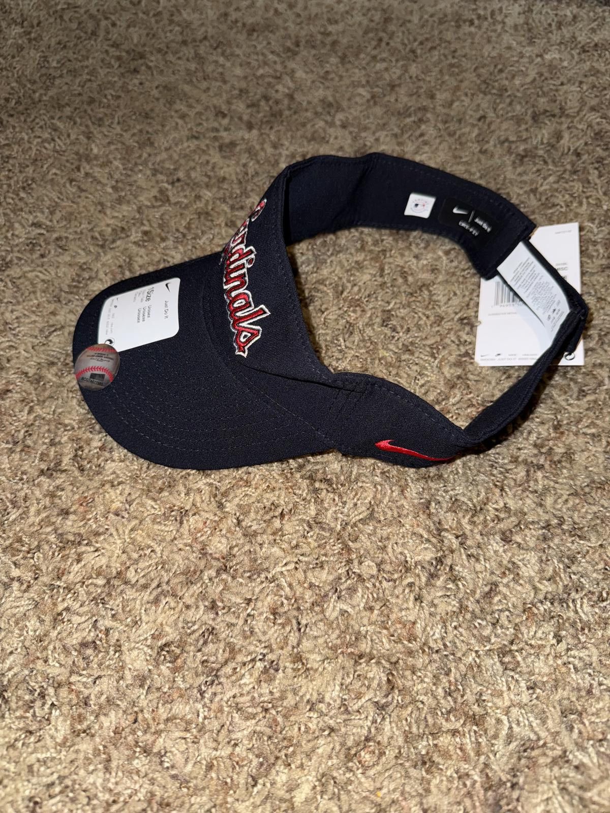Nike Nike Men's Navy St. Louis Cardinals Wordmark Performance Adjustable Visor Size ONE SIZE - 2 Thumbnail