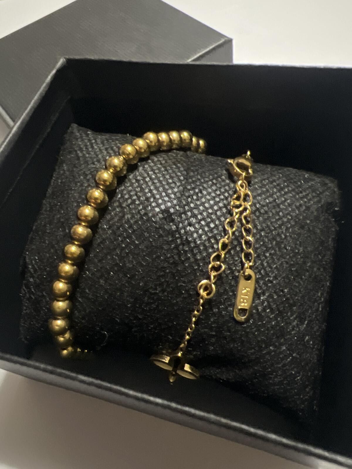 Unknown London Elegant 18K Gold plated SS Beaded & Chain Bracelet Set Size ONE SIZE - 3 Thumbnail