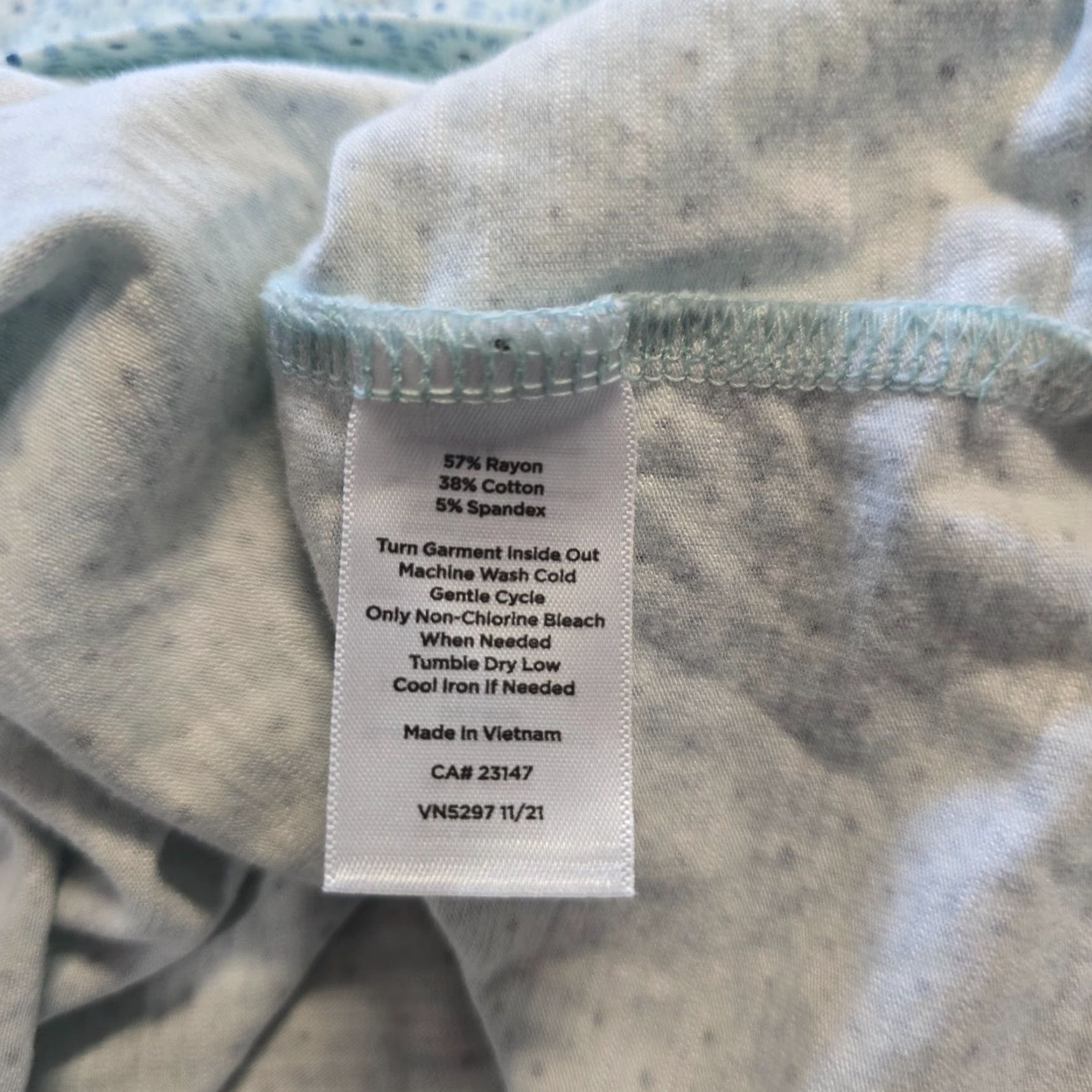 Talbots Talbots Top Womens 3X Green Dotted Short Sleeve Round Neck Stretchy Casual T-Shirt Womens Size XXL / US 16-18 / IT 52-54 - 7 Thumbnail
