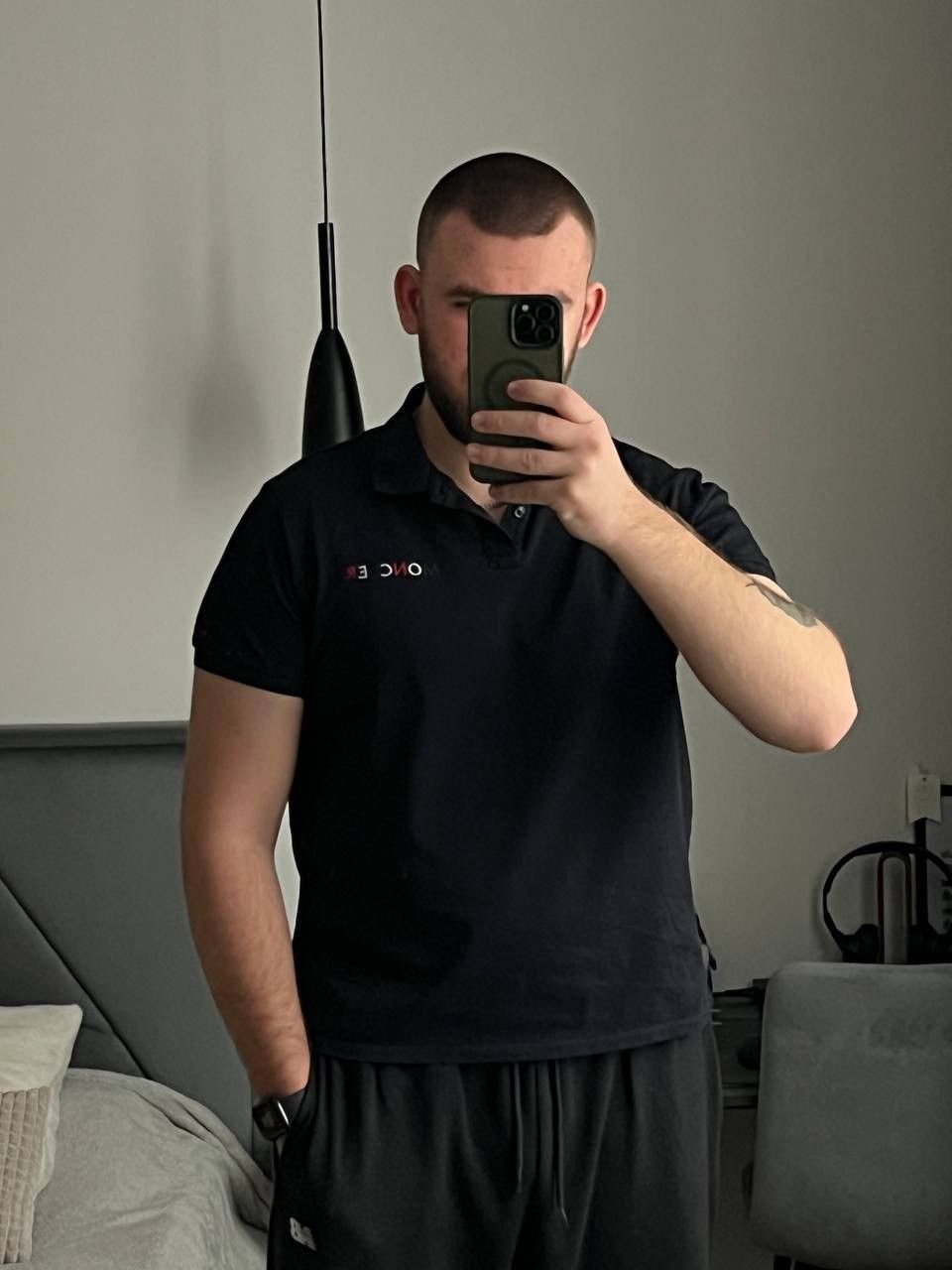 Moncler Moncler SS Dark Blue Polo Shirt Size US L / EU 52-54 / 3 - 4 Thumbnail