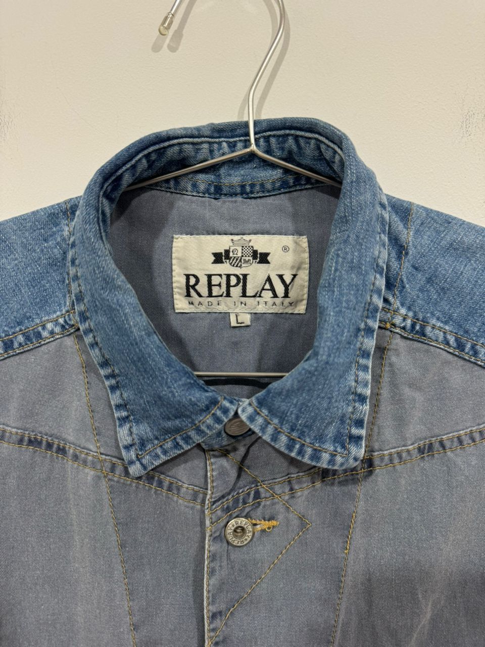 Replay × Vintage Vintage Replay Denim Shirt Size US XL / EU 56 / 4 - 2 Thumbnail