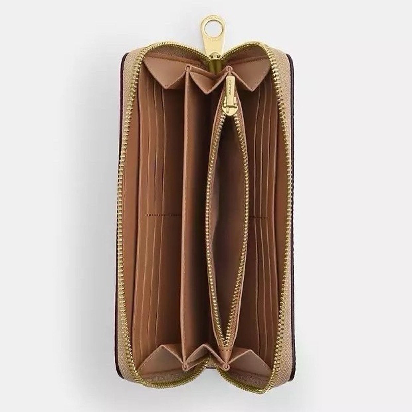 Coach NWT Coach Long Zip Around Wallet CW778, Gold/Sand/Chalk Size ONE SIZE - 5 Thumbnail