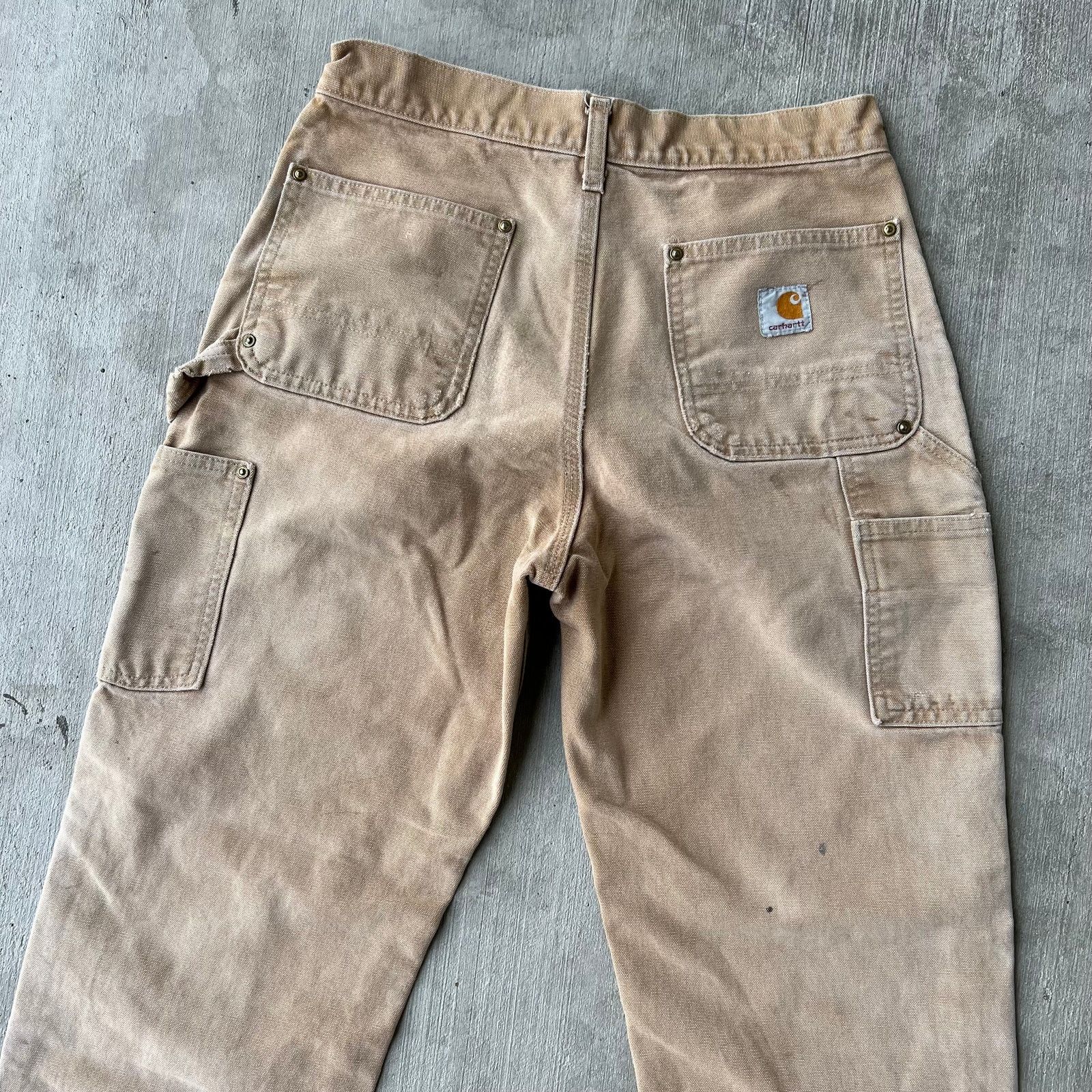 Carhartt × Vintage Carhartt faded brown double knee work wear carpenter pants Size US 29 - 6 Thumbnail