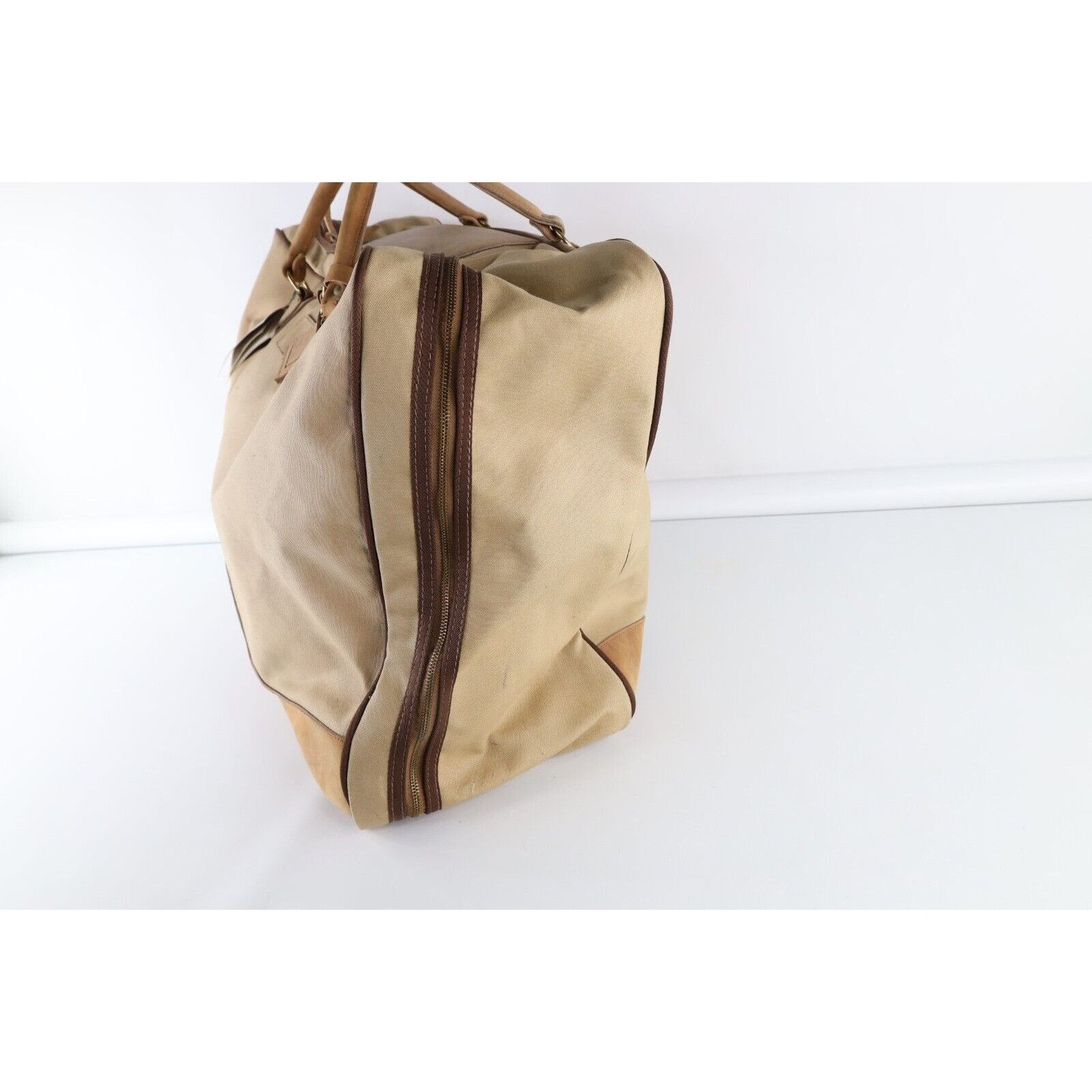 Orvis Deadstock Vintage Orvis Gokey Canvas Leather Duffel Bag Size ONE SIZE - 6 Thumbnail