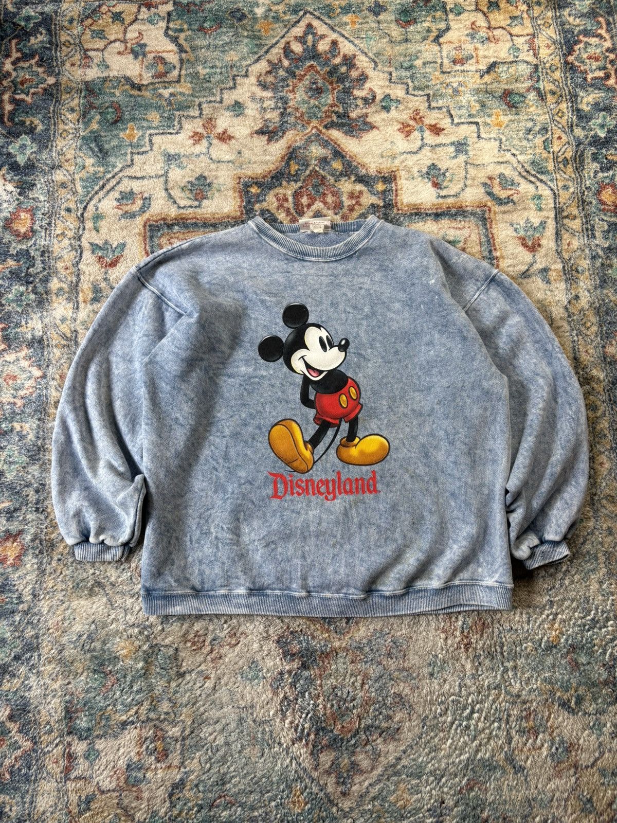Disney Vintage Disneyland Mickey Mouse Acid Wash Crewneck Size XL Size US XL / EU 56 / 4 - 1 Thumbnail