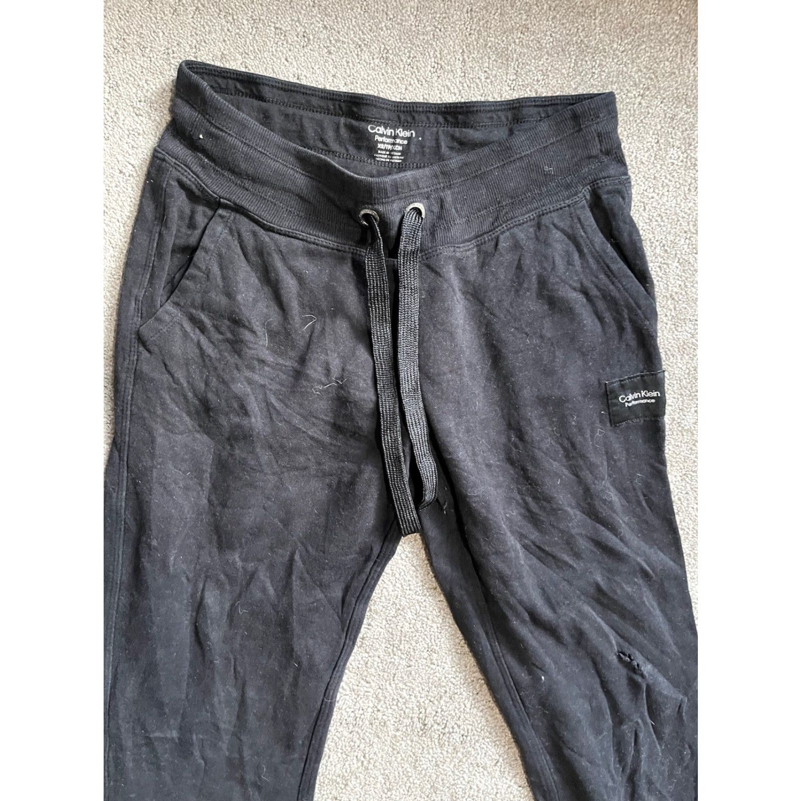 Calvin Klein Calvin Klein Performance Sweatpants XS Black Logo Women CK Logo Sweatpants"} Size 26" / US 2 / IT 38 - 2 Thumbnail