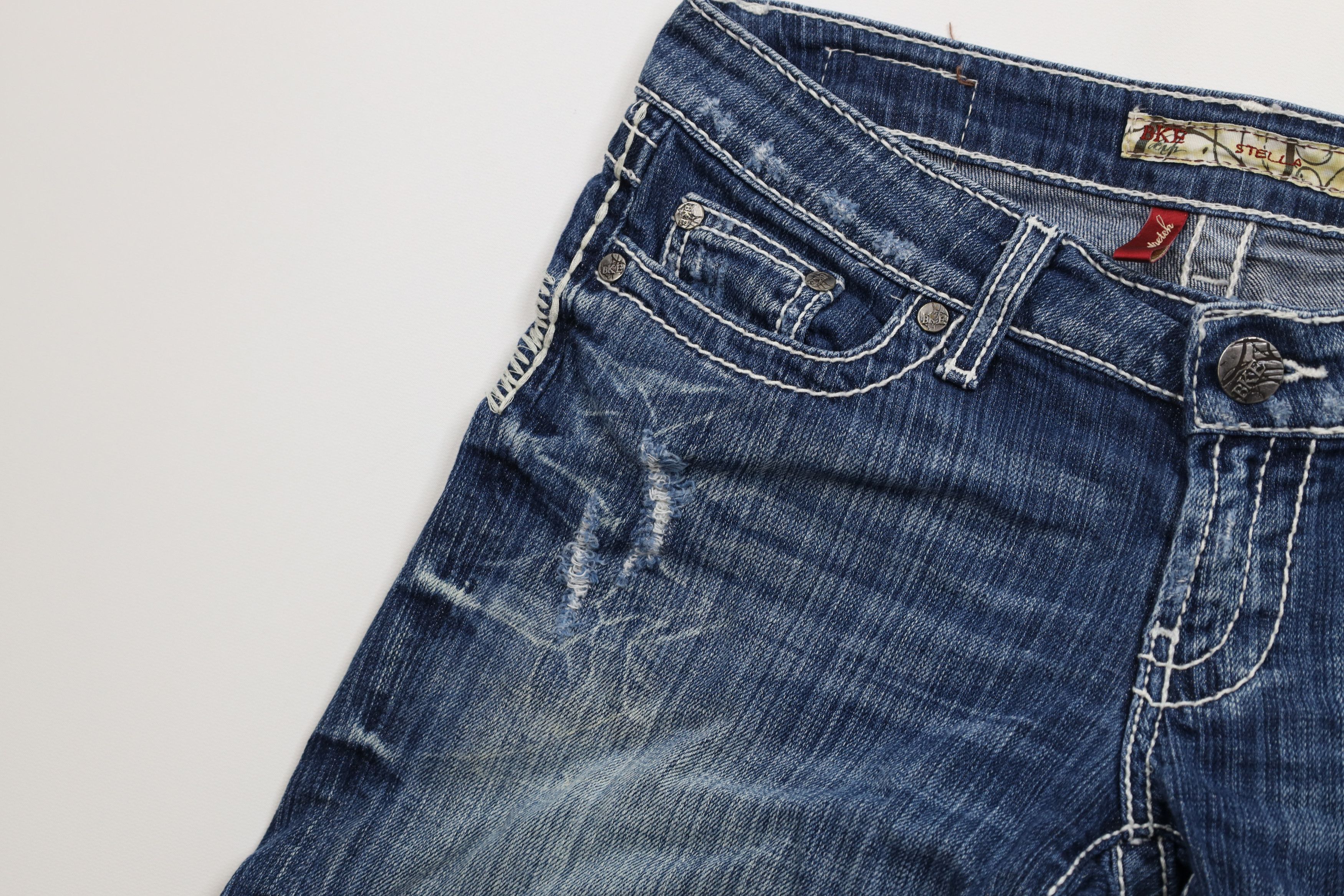 Vintage Buckle BKE Stitch Stella Stretch Denim Jean Shorts Blue Size 26" / US 2 / IT 38 - 6 Thumbnail