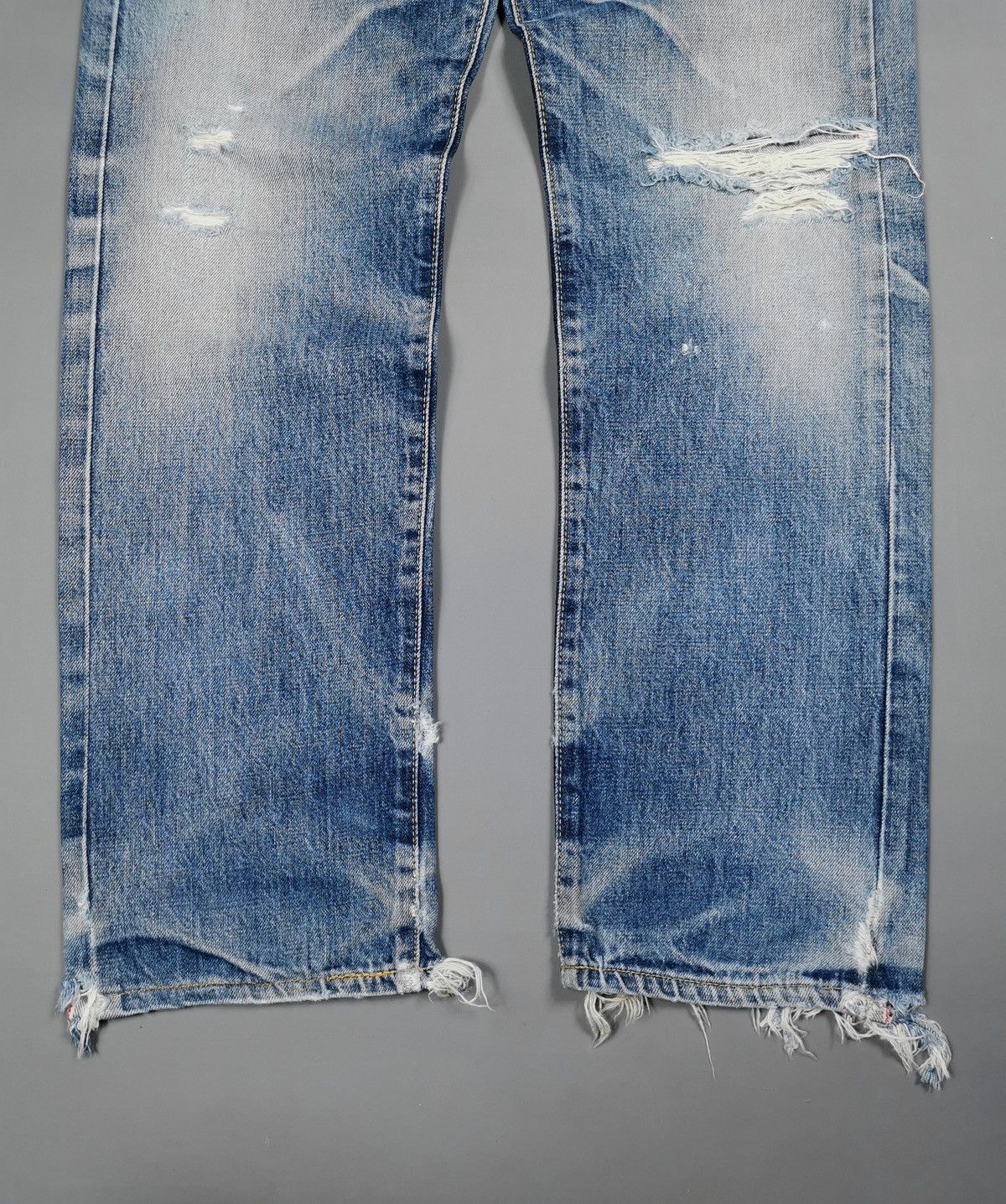 Edwin Thrashed Vintage Edwin Selvedge J505ZX Distressed Jeans Size US 27 - 6 Thumbnail