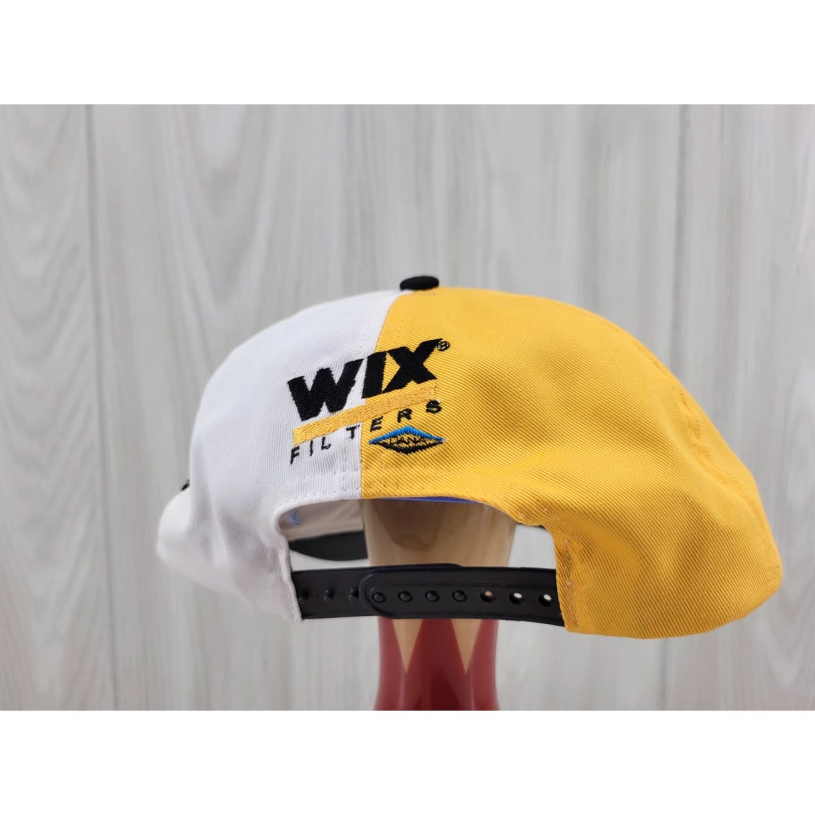 NASCAR HaT Wix Filters Strapback Hat Cap Nascar Performance Adjustable Yellow Baseball Cap Mens Adjustable Yellow Size ONE SIZE - 6 Thumbnail