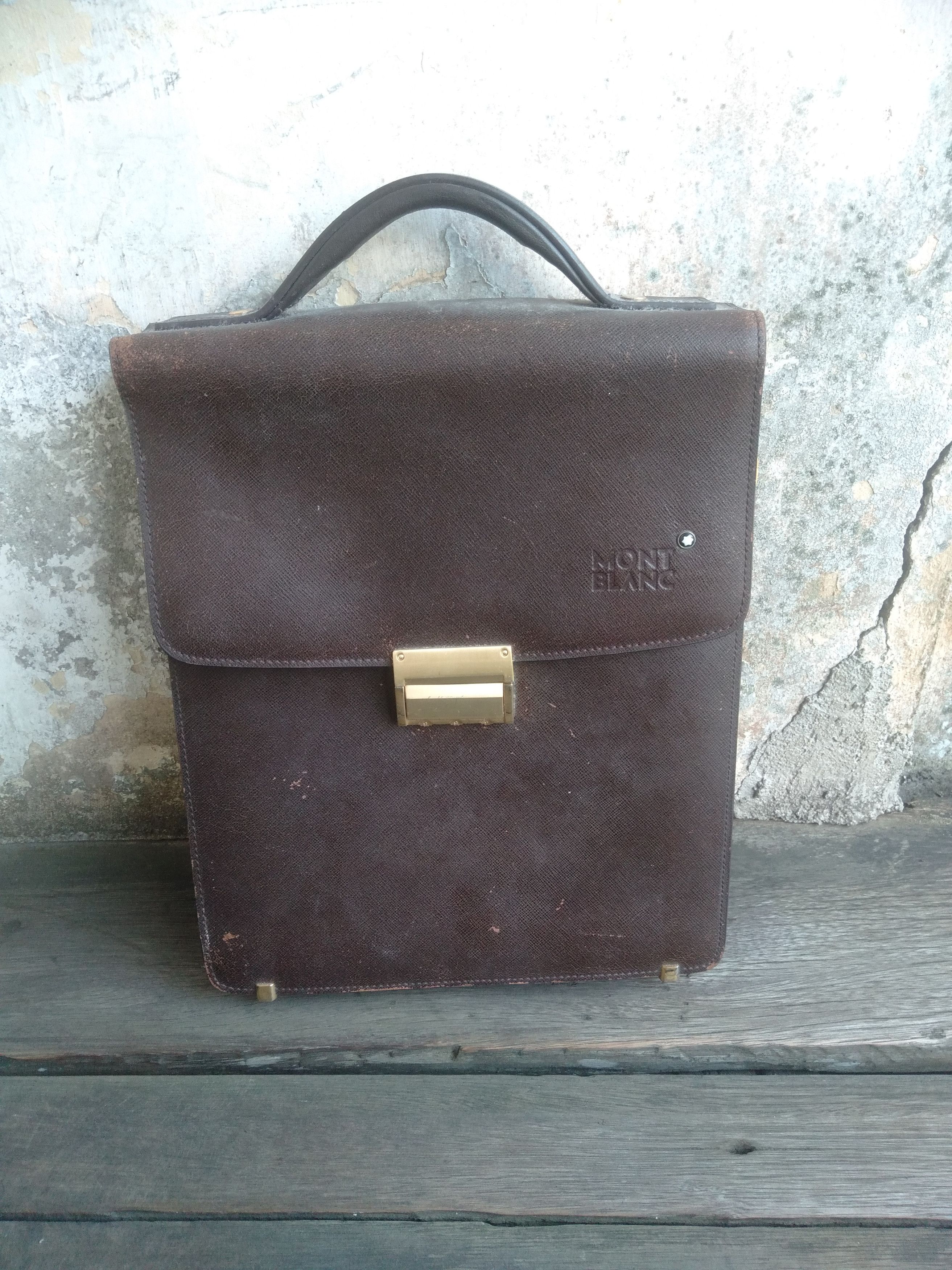 Montblanc Montblanc Men's shoulder bag in brown leather Size ONE SIZE - 1 Thumbnail