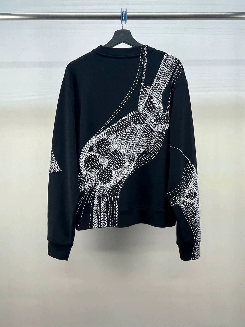 Louis Vuitton Louis Vuitton Black Sweatshirt with Pattern -2505 Size US S / EU 44-46 / 1 - 2 Thumbnail